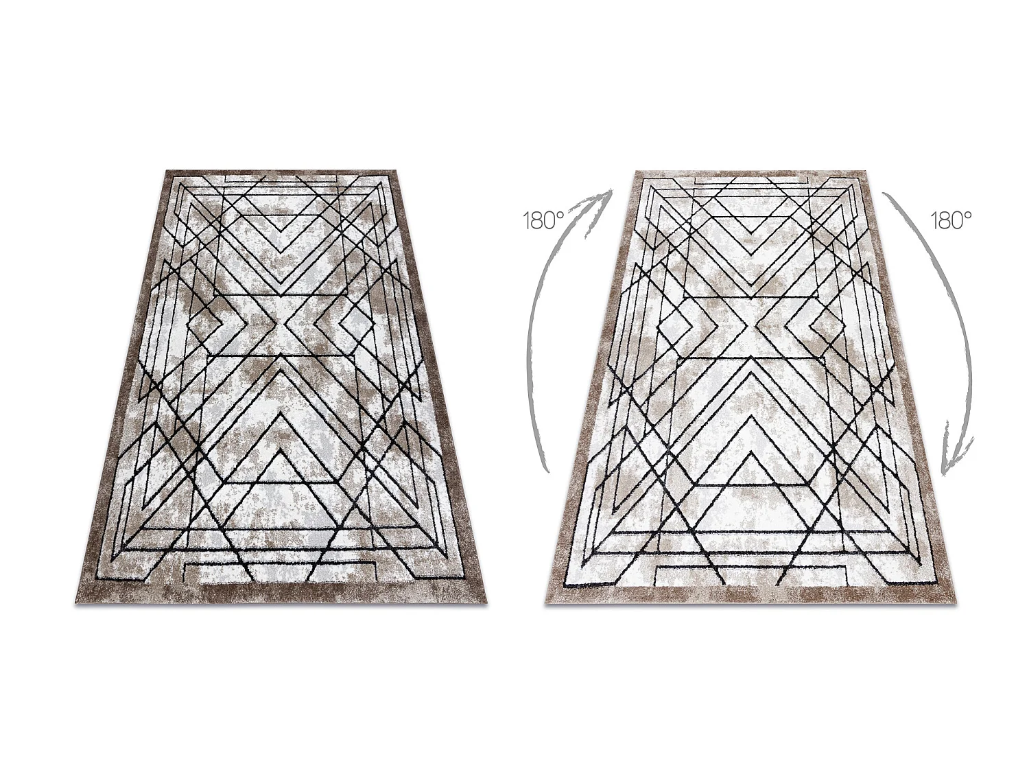 Tapijt modern COZY Lina, geometrisch - Structureel, twee poolhoogte ,  200x290 cm