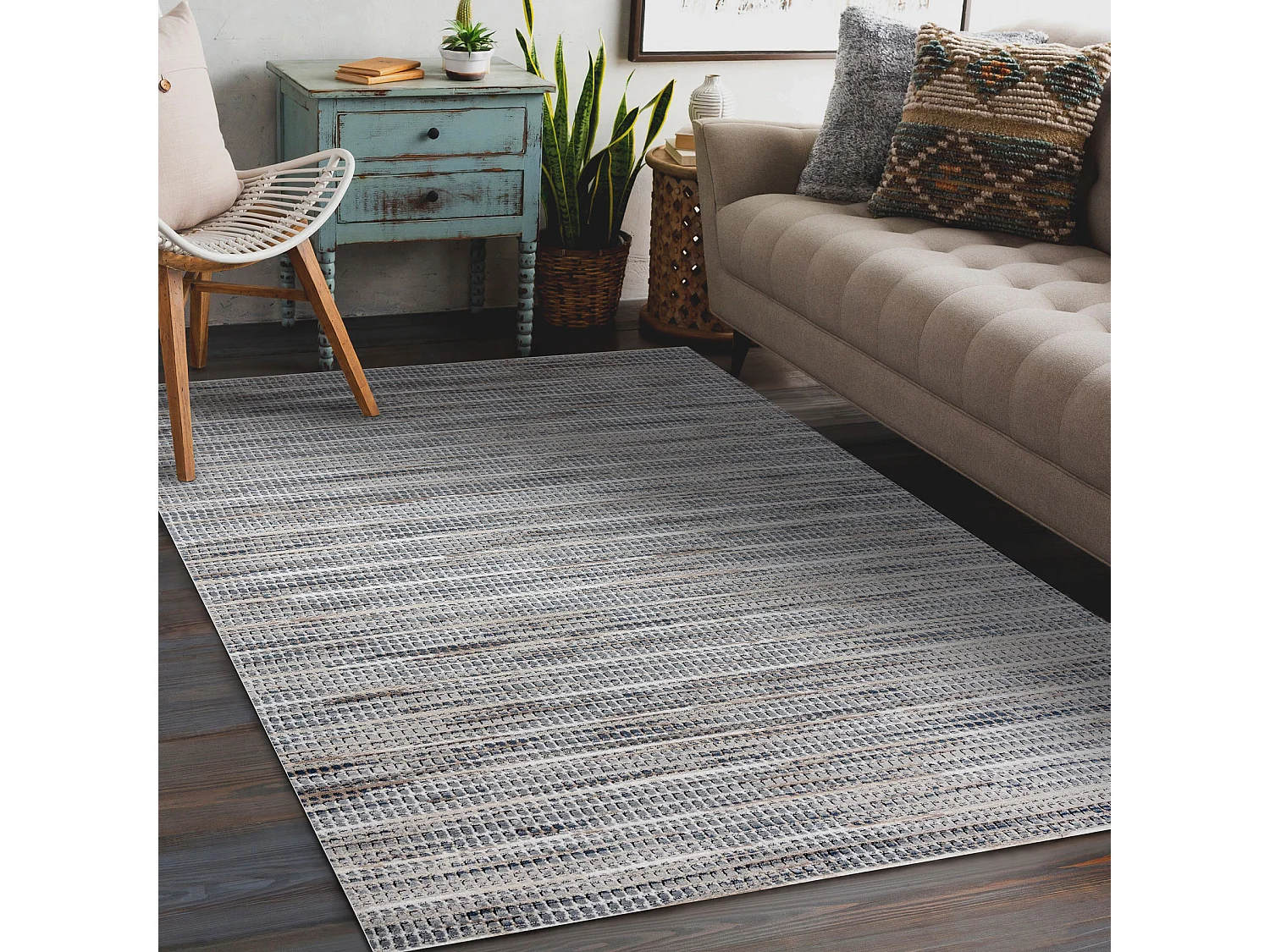 Tapijt OHIO CF50A melanż - Structureel, twee niveaus van fleece crèm 80x150 cm