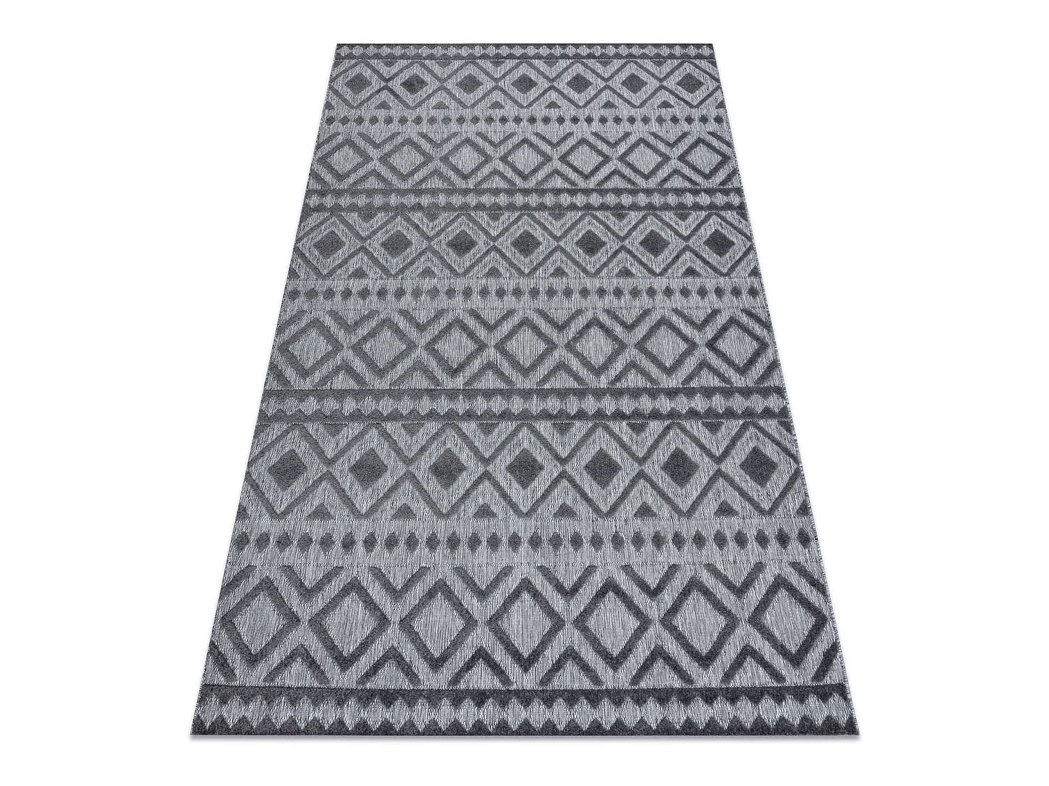 Tapijt Structureel SOLE D3852 Boho, diamanten Plat geweven, twee poolh 200x290 cm