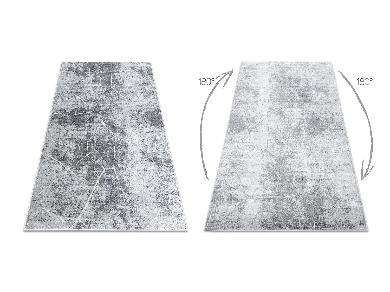 Tapis MEFE moderne  2783 Marbre - Structural deux niveaux de molleton  140x190 cm