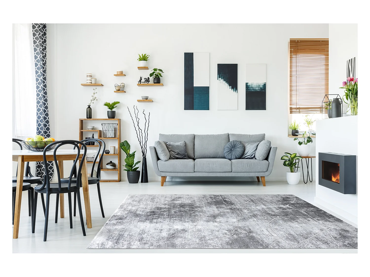 Tapis MEFE moderne  2783 Marbre - Structural deux niveaux de molleton  140x190 cm