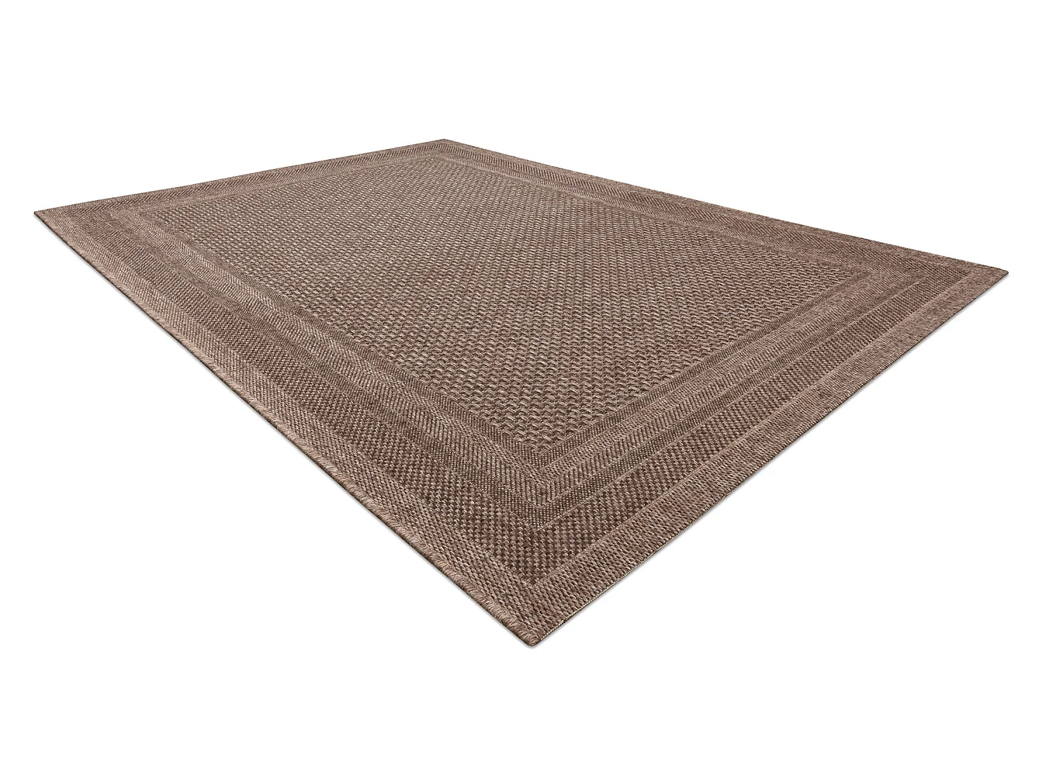 Tapijt HOUSE SISAL 40342 Kader, plat te weven, wol efecte beige  140x190 cm