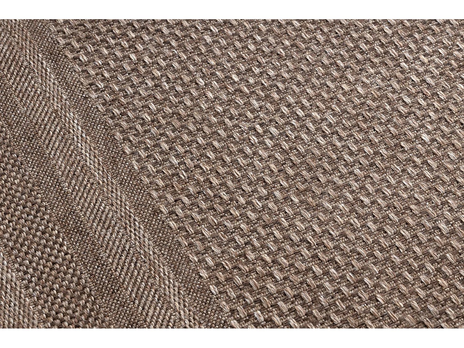 Tapijt HOUSE SISAL 40342 Kader, plat te weven, wol efecte beige  140x190 cm