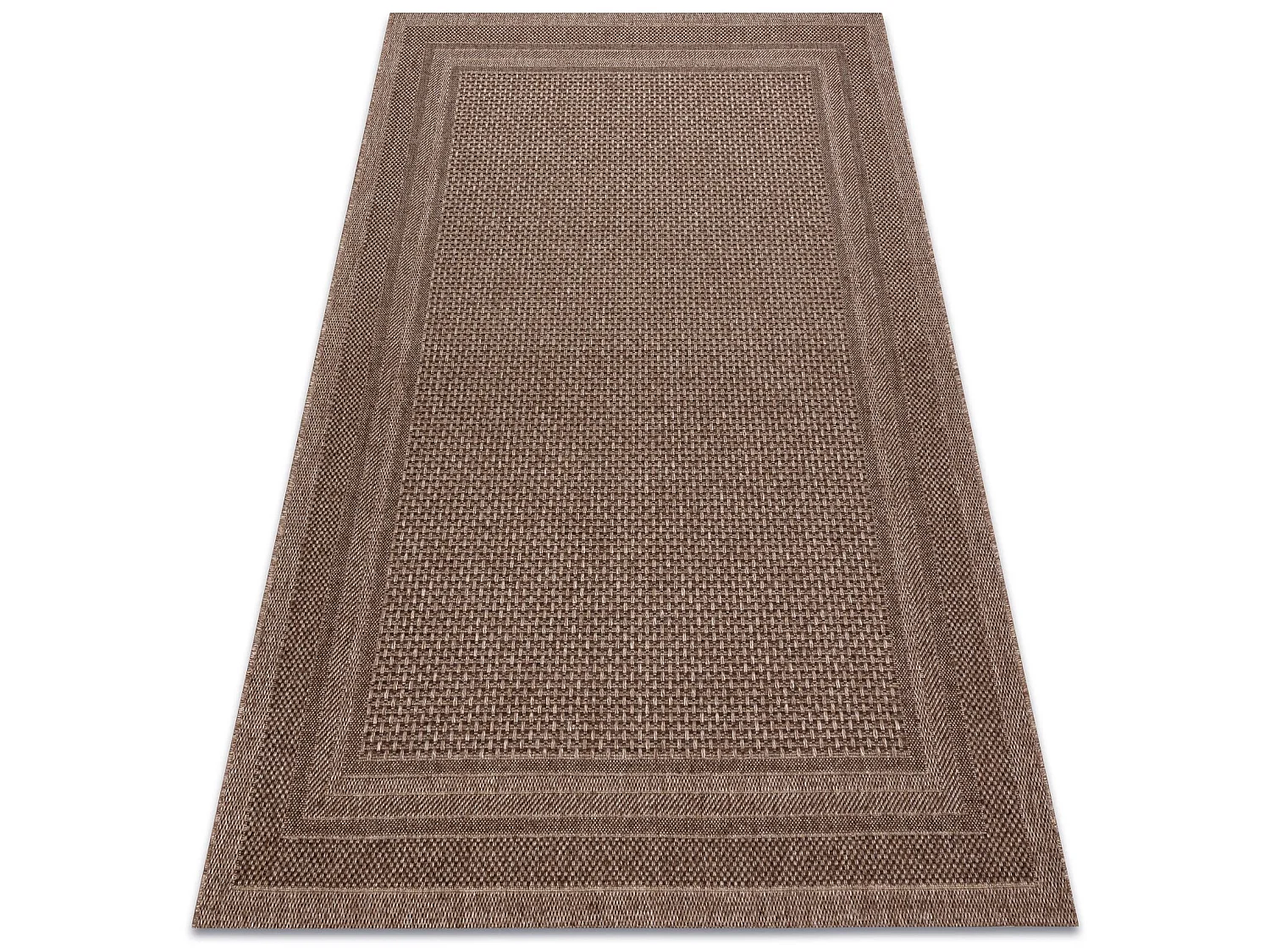 Tapijt HOUSE SISAL 40342 Kader, plat te weven, wol efecte beige  140x190 cm