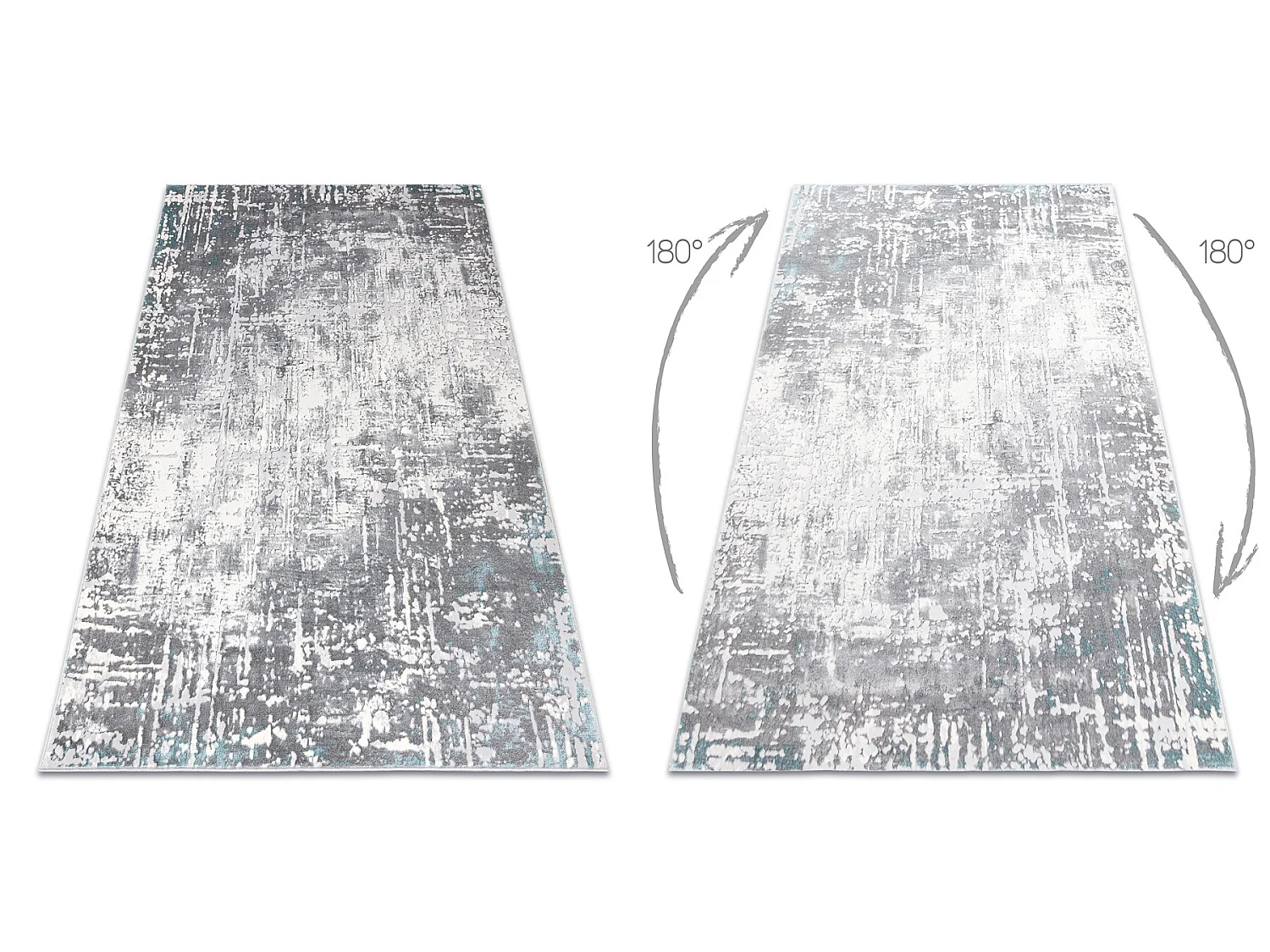 Tapis CORE W9782 - structurel, deux niveaux de molleton, ivoire / gris 200x290 cm