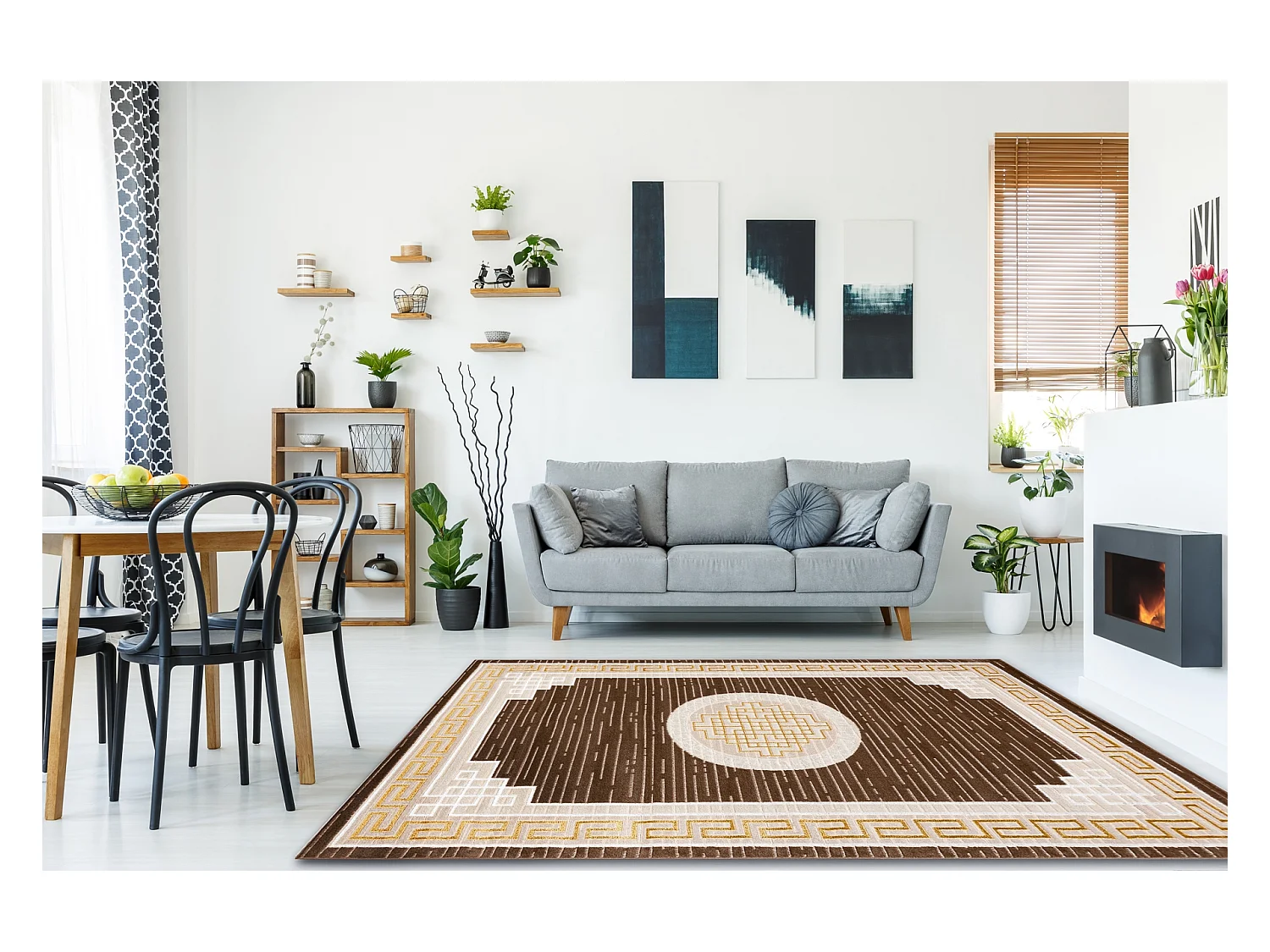 Tapis MEFE moderne  9096 Cadre, clé grecque - Structural deux niveaux 200x290 cm