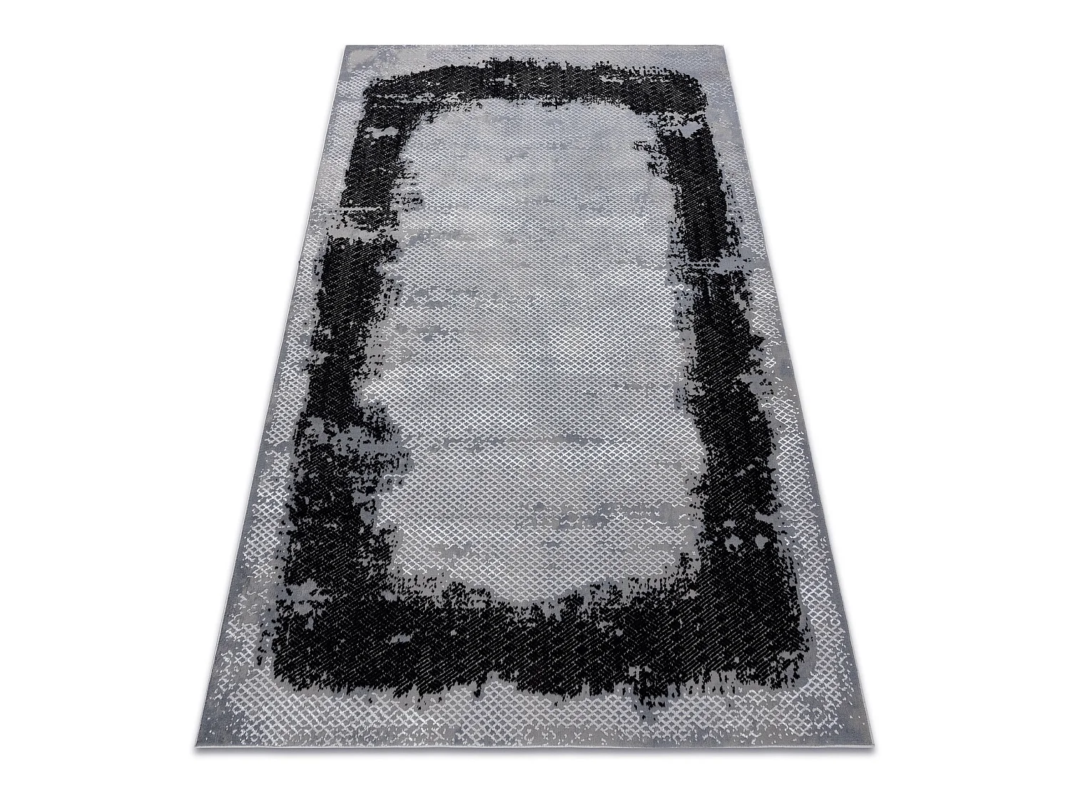 Tapijt CORE A004 Kader, schaduw - structureel, twee lagen vlies, zwart 200x290 cm