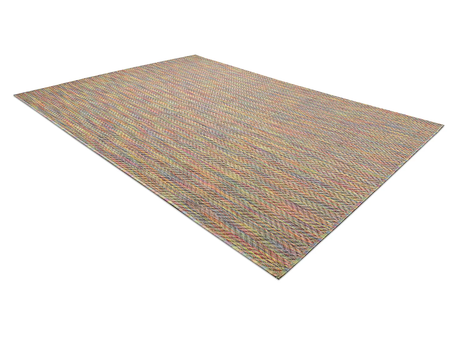 Tapijt FISY modern, SISAL 20776 Zigzag, melange , regenboog, regenboog 80x150 cm