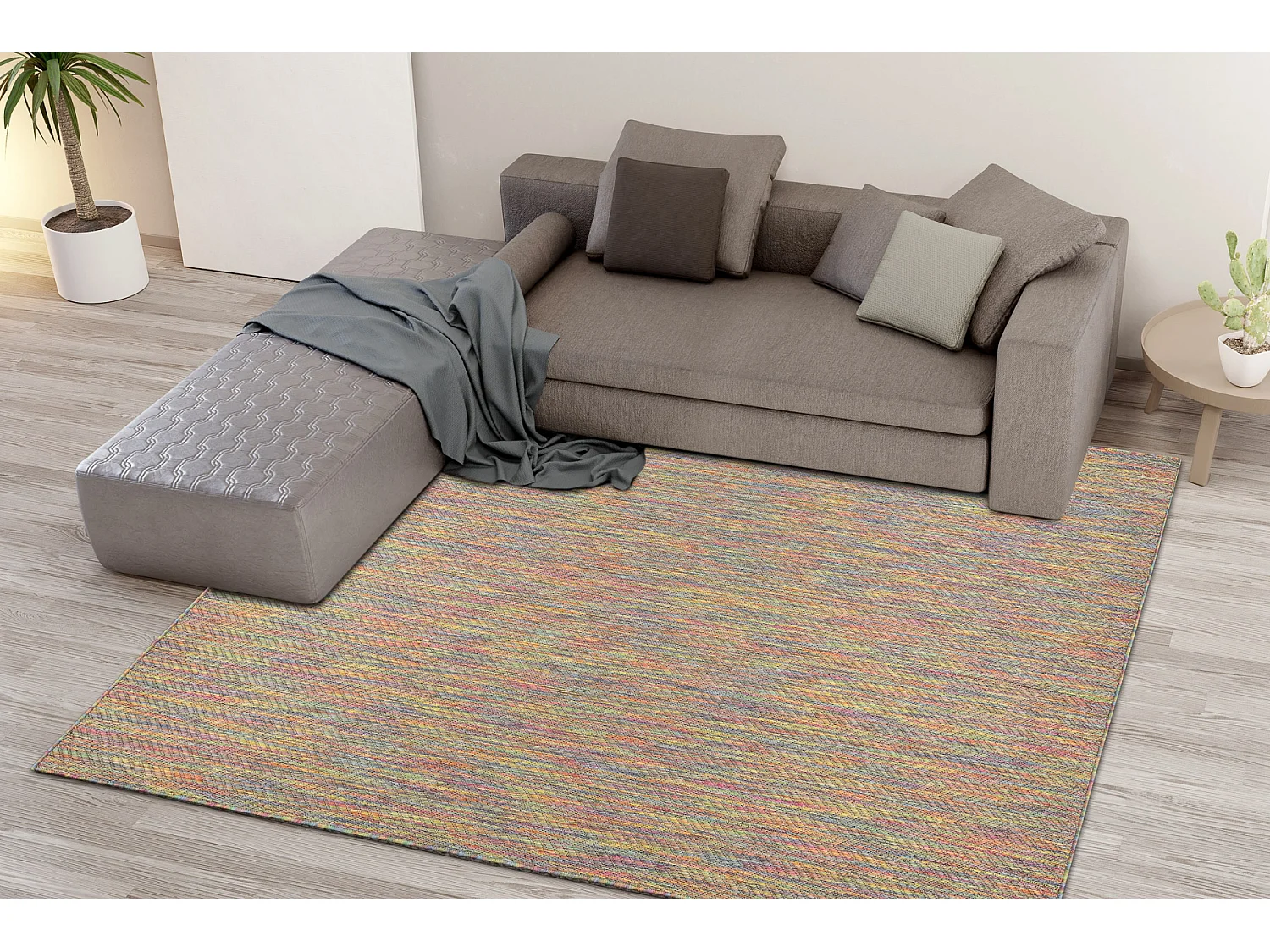 Tapijt FISY modern, SISAL 20776 Zigzag, melange , regenboog, regenboog 80x150 cm