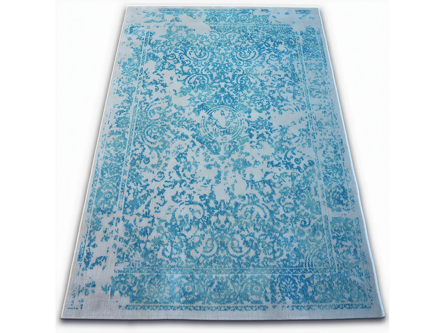 Tapijt Vintage 22208/054 turkoois / crème rosette klassiek  120x170 cm