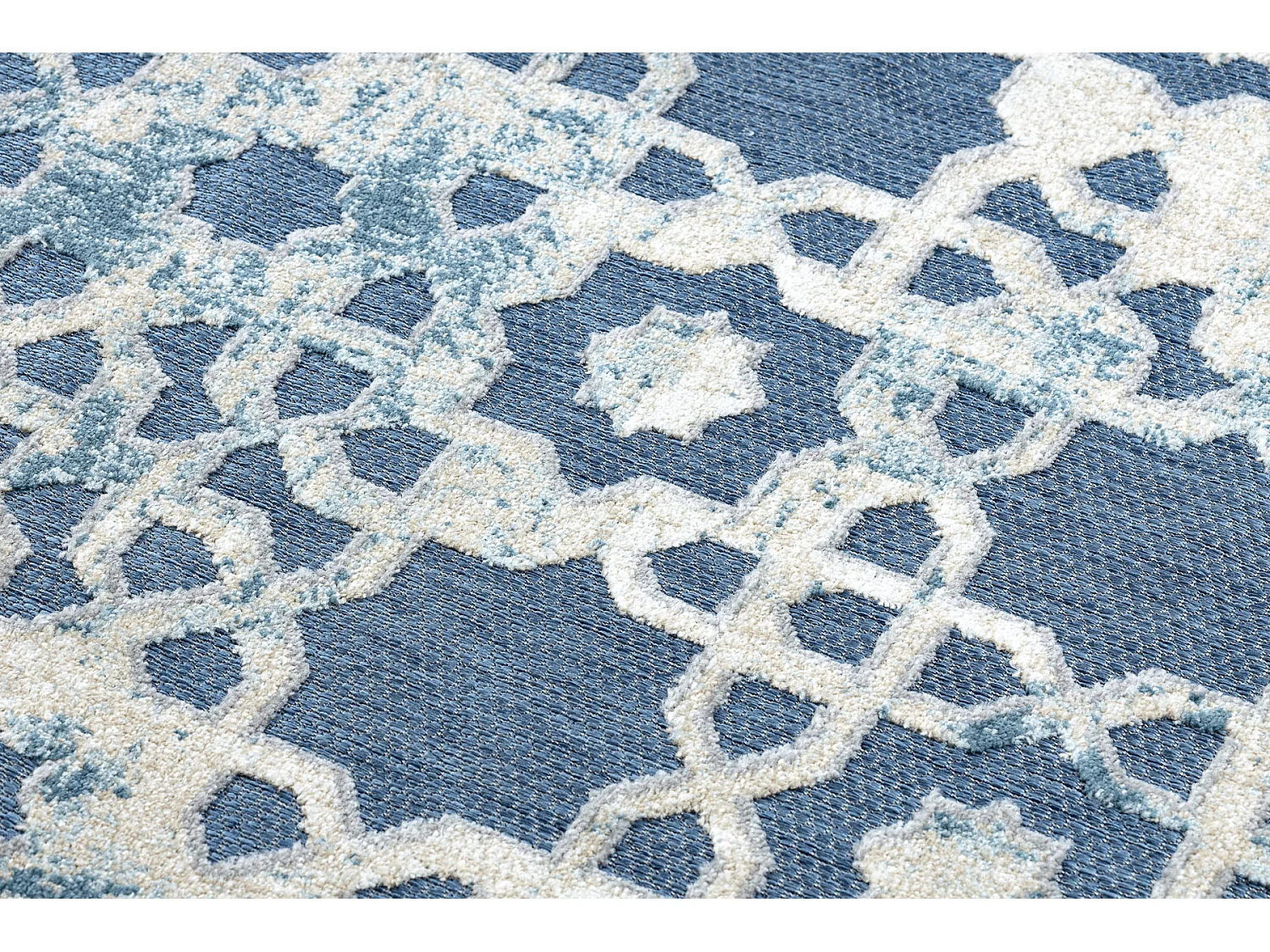 Tapijt Structureel SOLE D3881 Ornament Plat geweven, twee poolhoogte,  140x190 cm