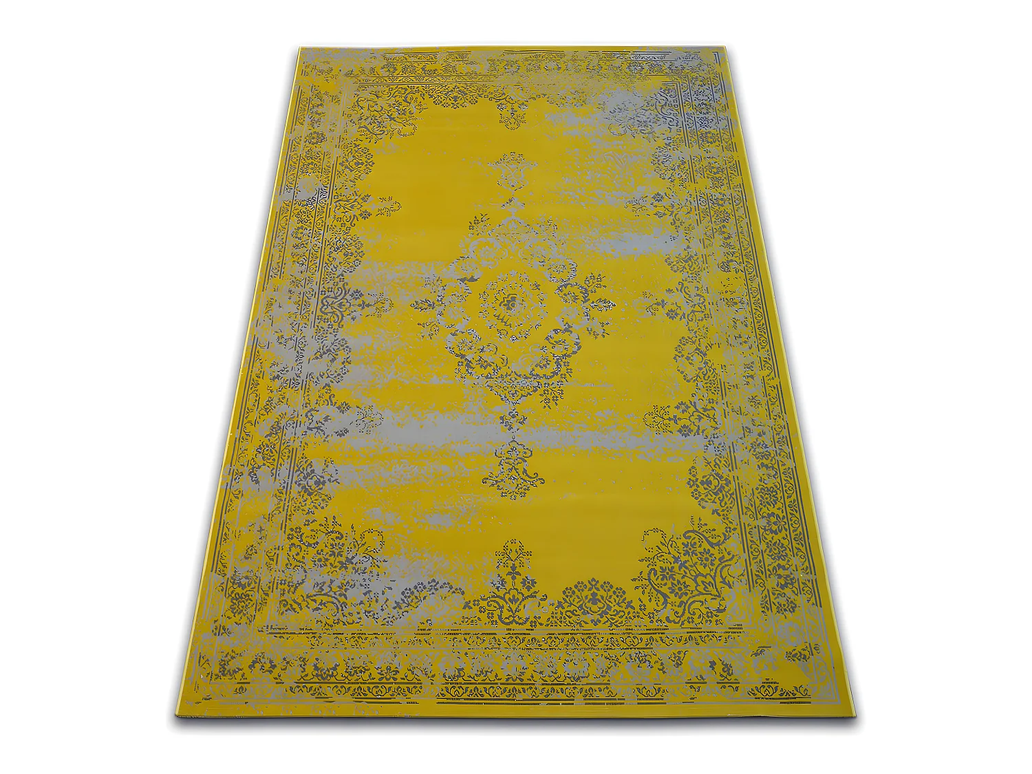 Tapis Vintage Rosette 22206/025 jaune 80x150 cm