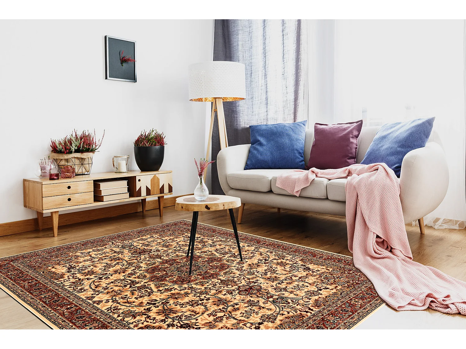 Tapis en laine POLONIA KORDOBA sable (2) 135x200 cm