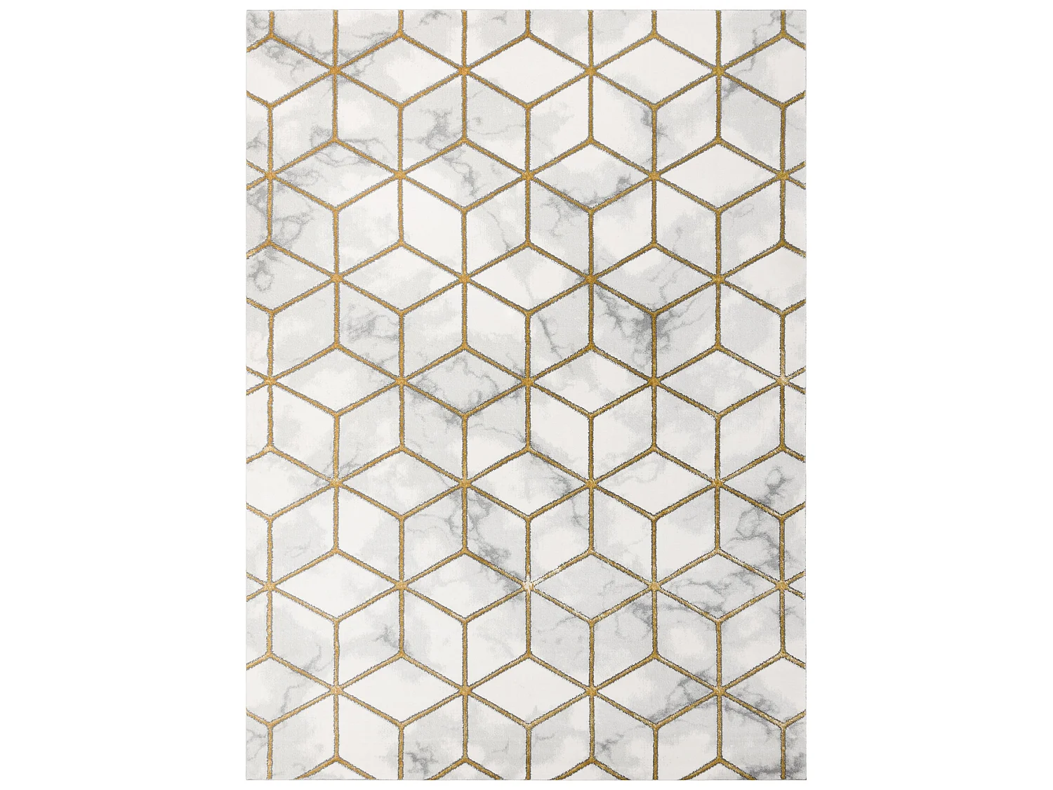 Tapijt EMERALD exclusief 1014 glamour, stijlvol kubus room / goud 140x190 cm