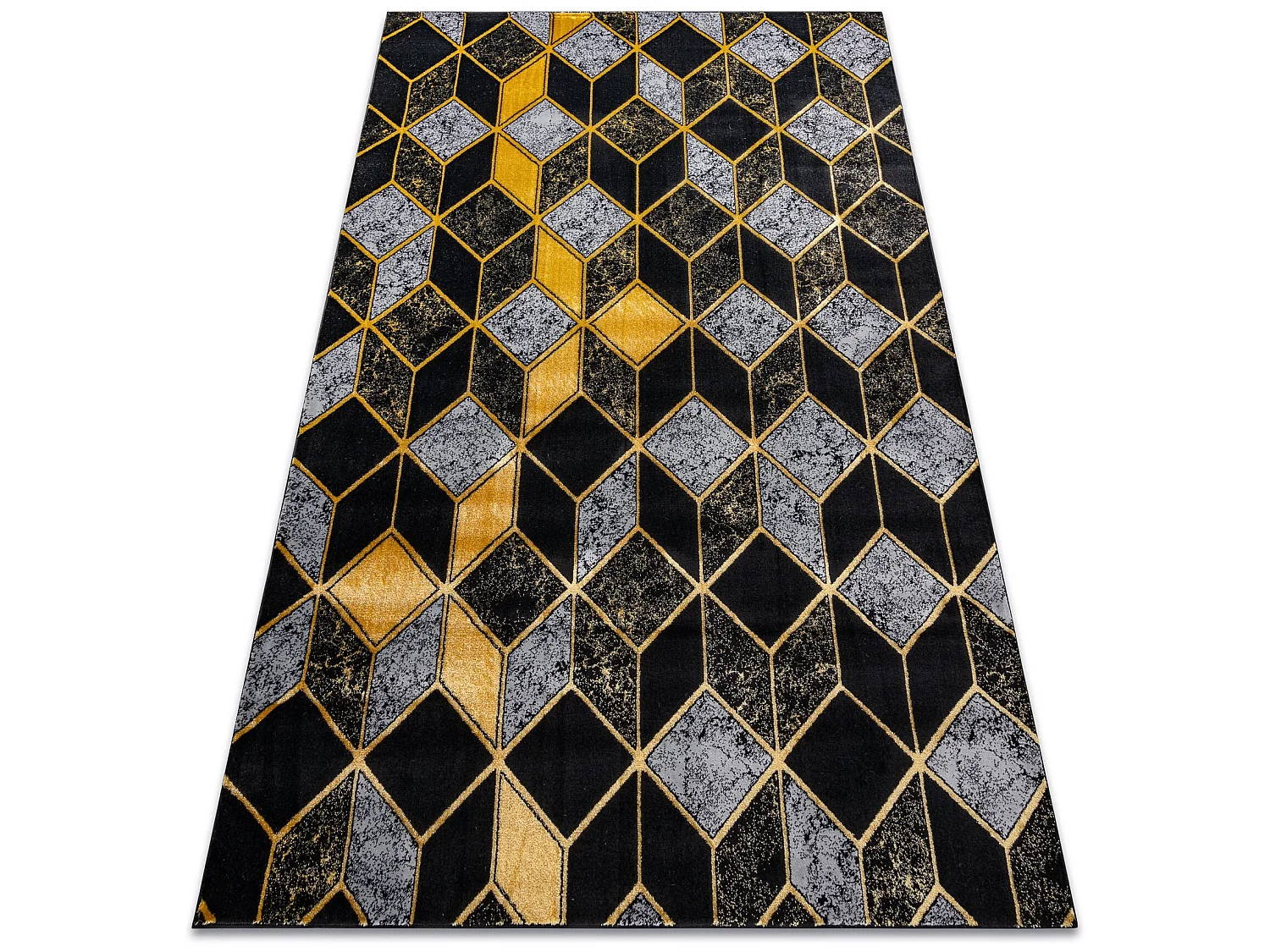 Tapijt GLOSS Modern 400B 86 stijlvol, glamour, art deco, 3D geometisch 200x290 cm