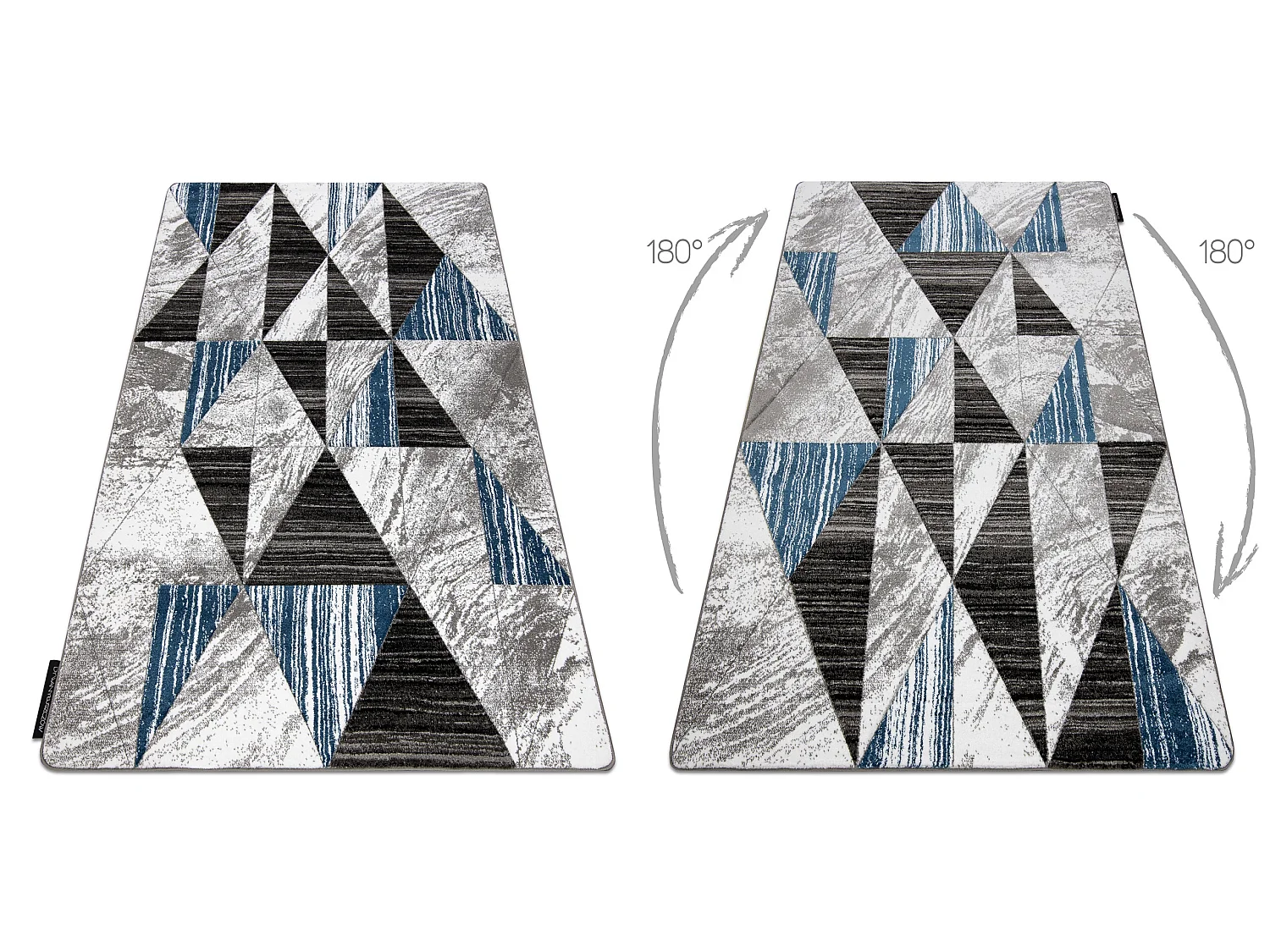 Tapis ALTER Nano triangle bleu 140x190 cm