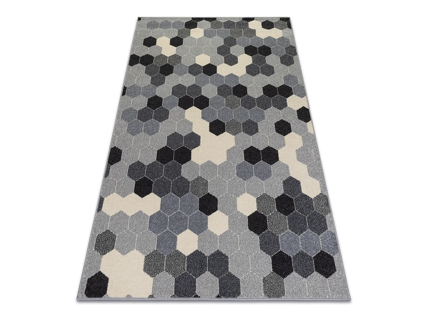 Tapijt HEOS 78537 grijskleuring / crème zeshoek 120x170 cm