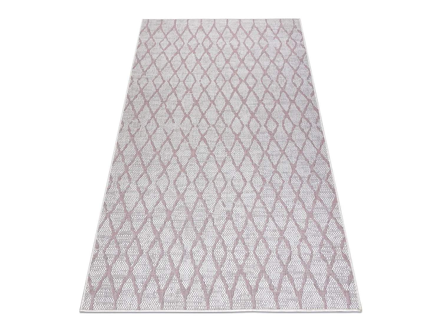 Sisal tapijt SISAL SION Geruite , 22129 plat te weven ecru / rozekleur 200x290 cm