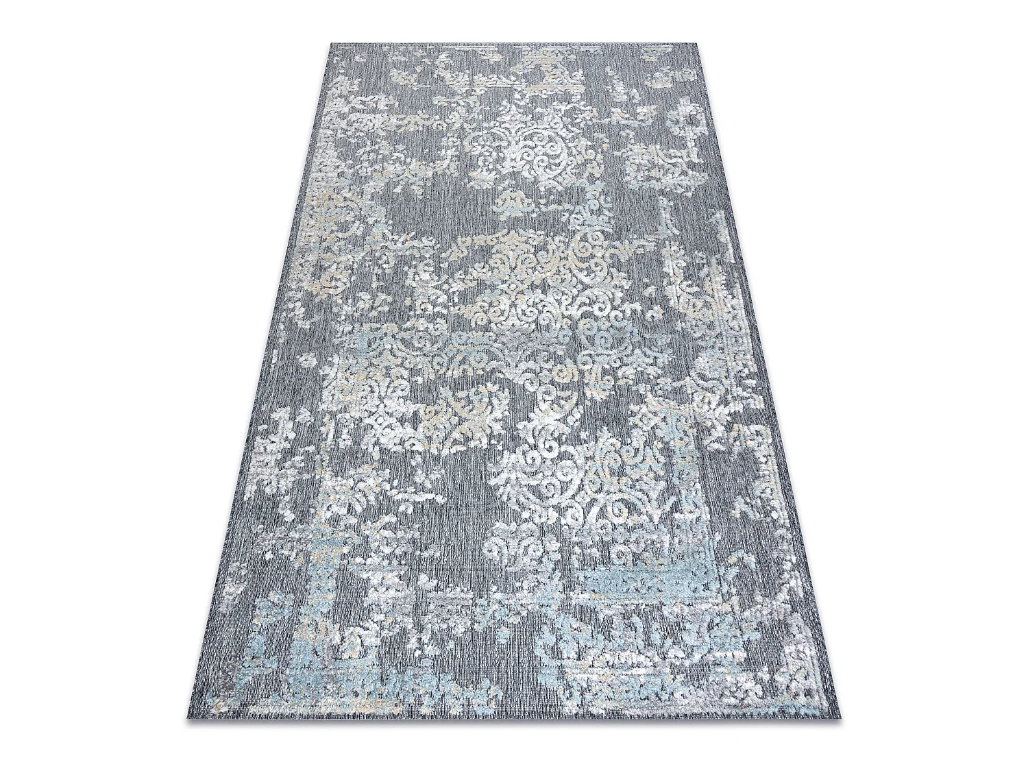 Tapijt Structureel SOLE D'3812 Ornament Plat geweven, twee poolhoogte, 200x290 cm