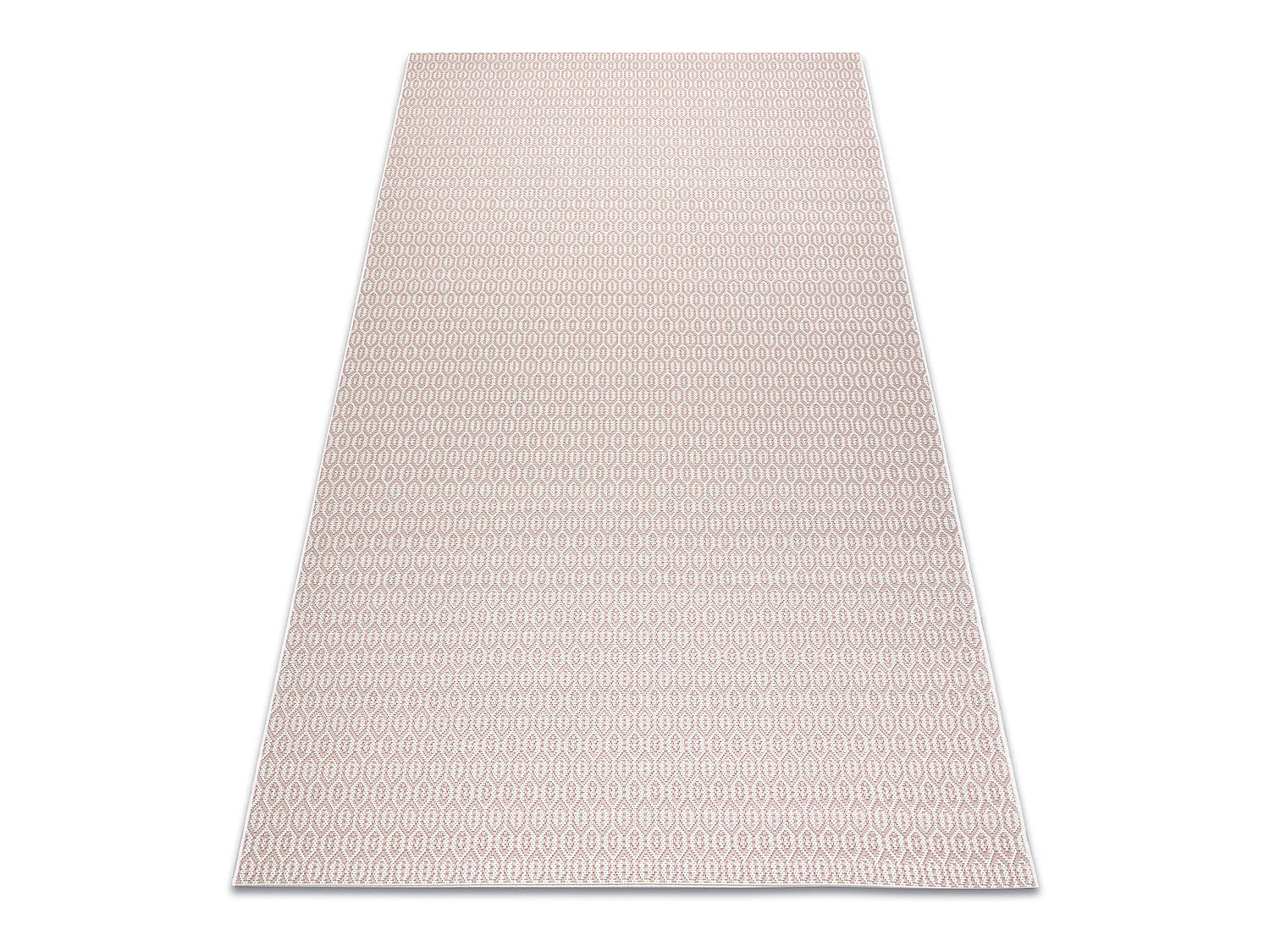 Tapis EN CORDE SIZAL FLAT 48603/526 œillets crème rouge 80x150 cm