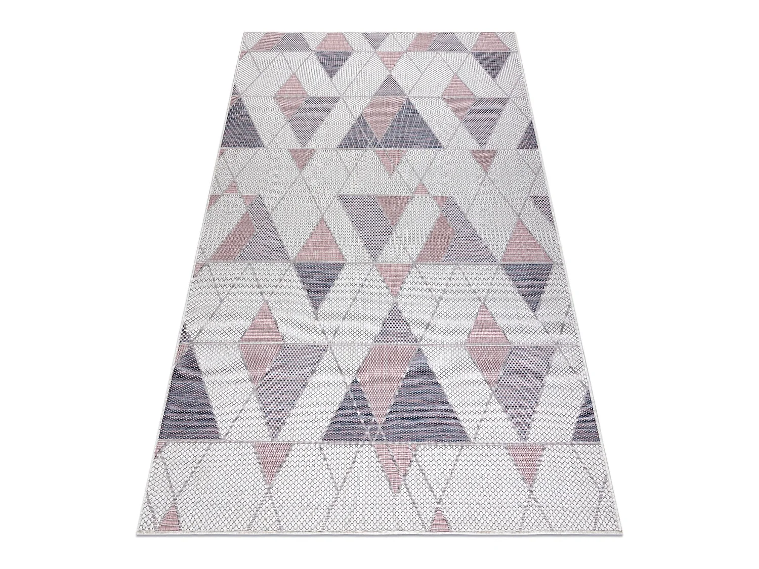 Sisal tapijt SISAL SION Geometrisch, Drieho 3006 plat te weven ecru /  80x150 cm