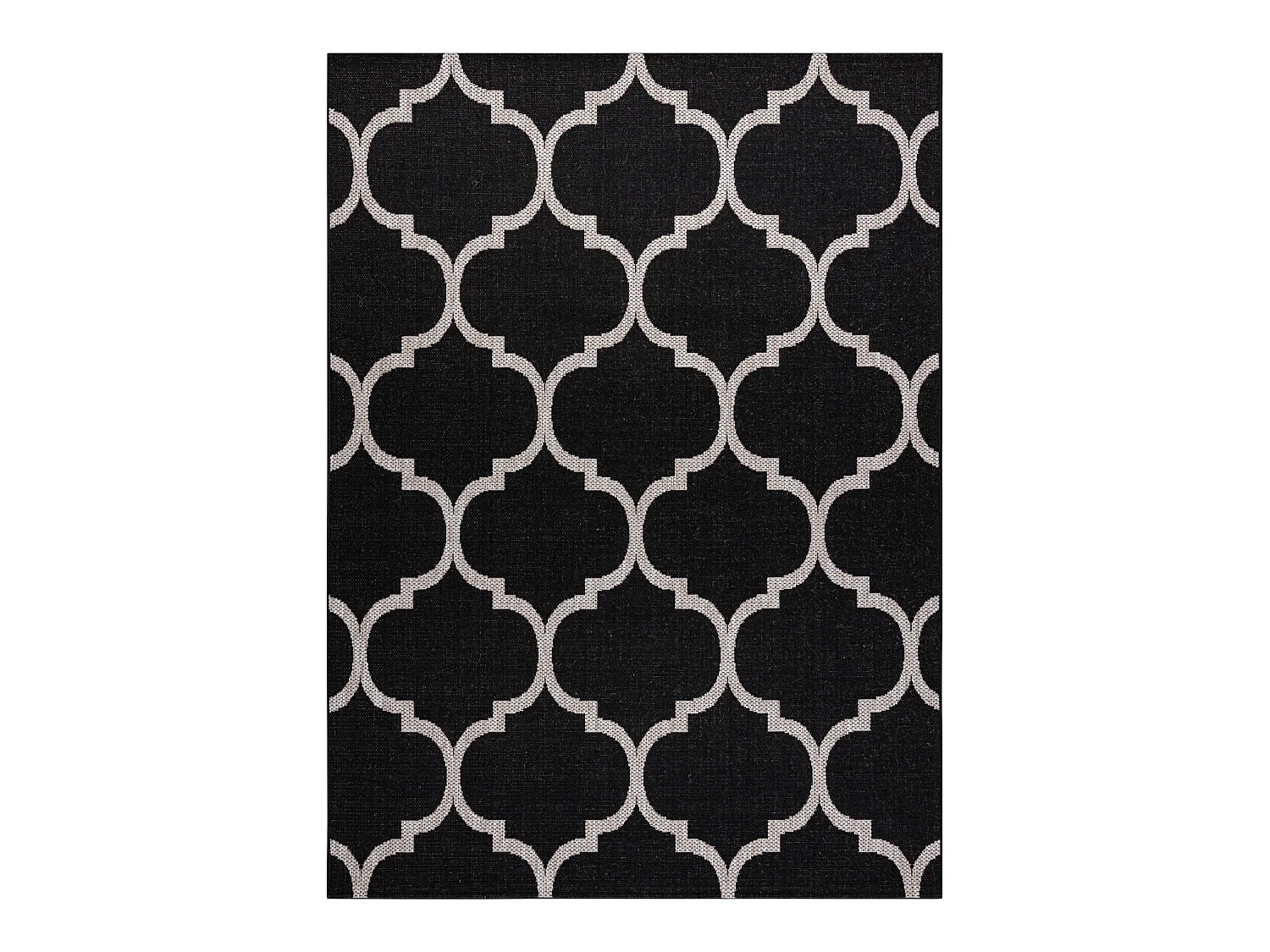 Sisal tapijt SISAL FLOORLUX 20608 , Marokkaanse klaver, trellis zwart/ 200x290 cm