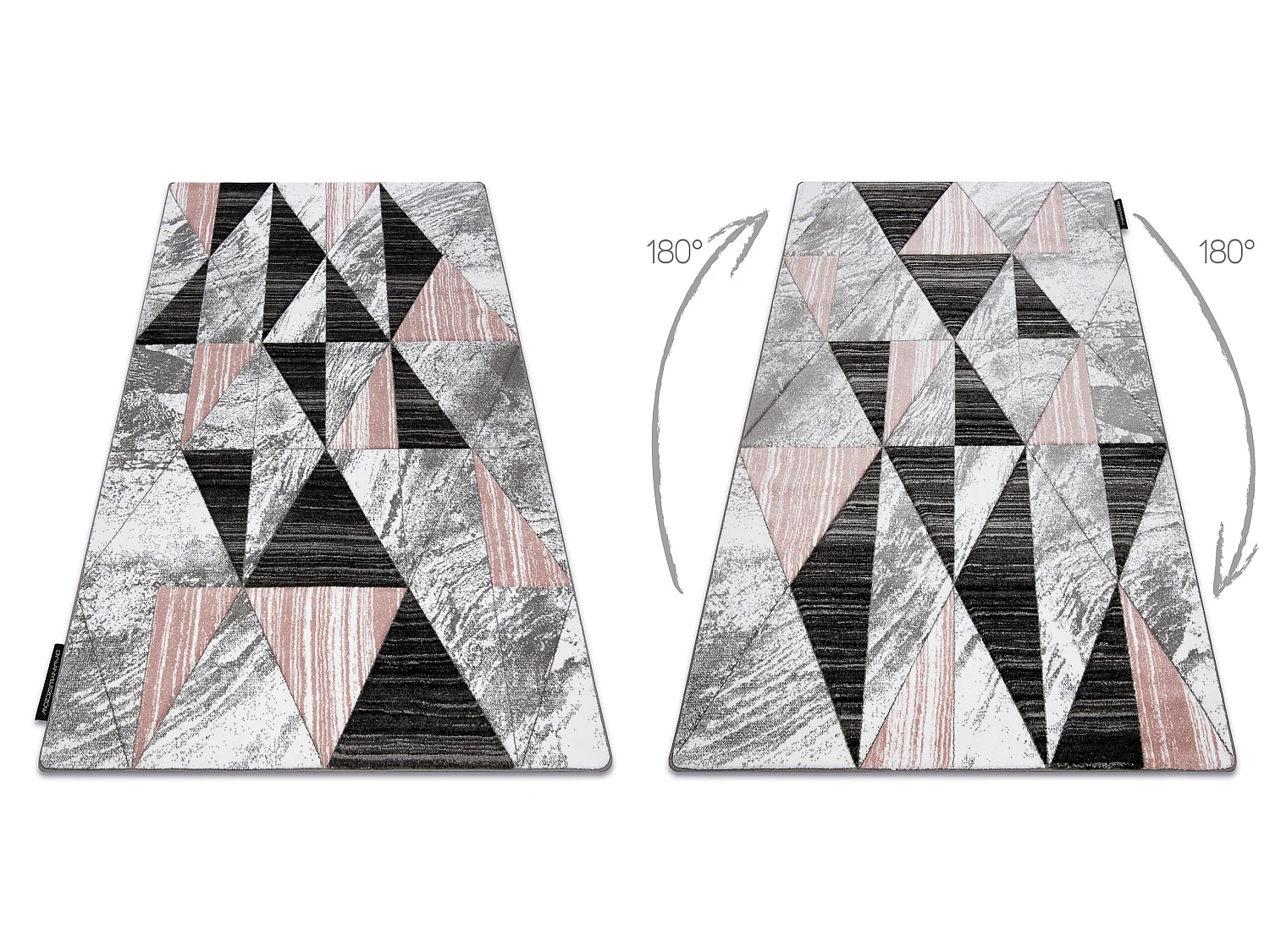 Tapis ALTER Nano triangle rose 80x150 cm