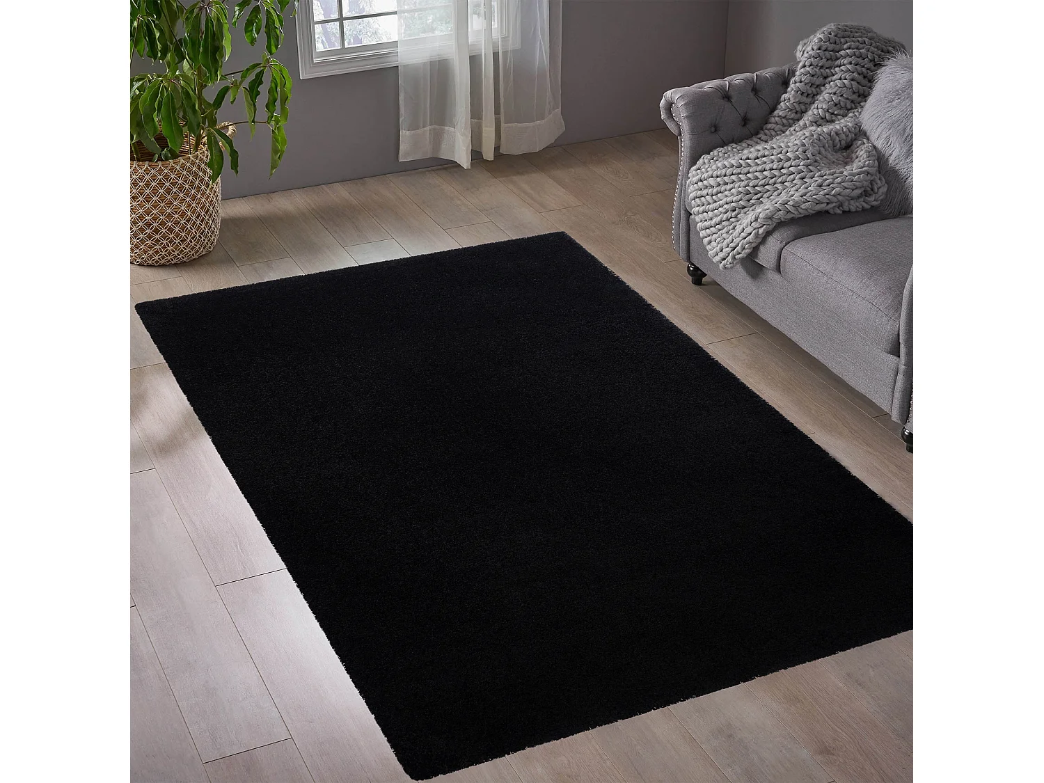 Tapijt Wasbaar , MOOD 71151030 modern - zwart 120x170 cm