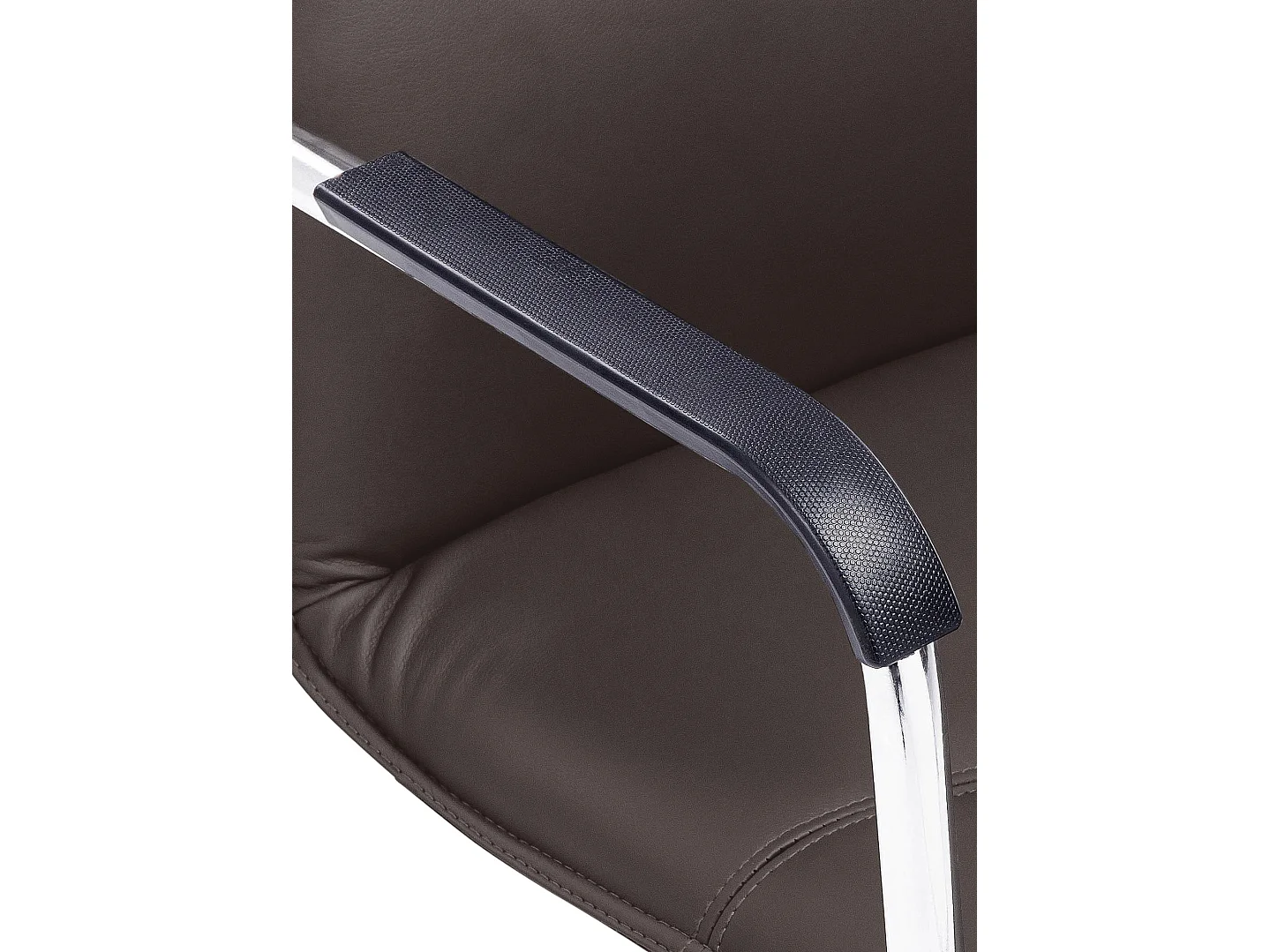 Lot de 2  chaises oscillantes - Similicuir & Blanc - Marron - Seattle