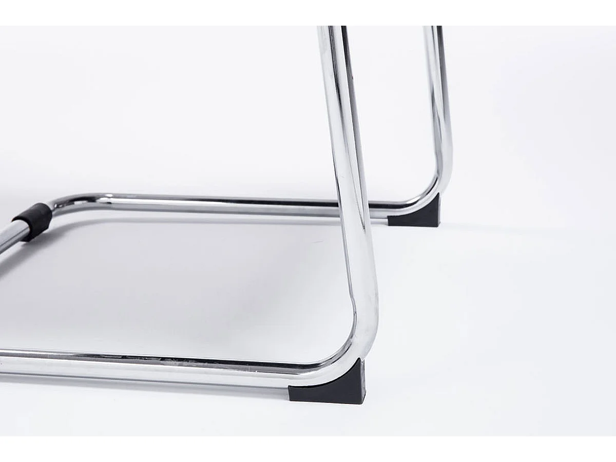 Lot de 2  chaises oscillantes - Similicuir & Blanc - Marron - Seattle