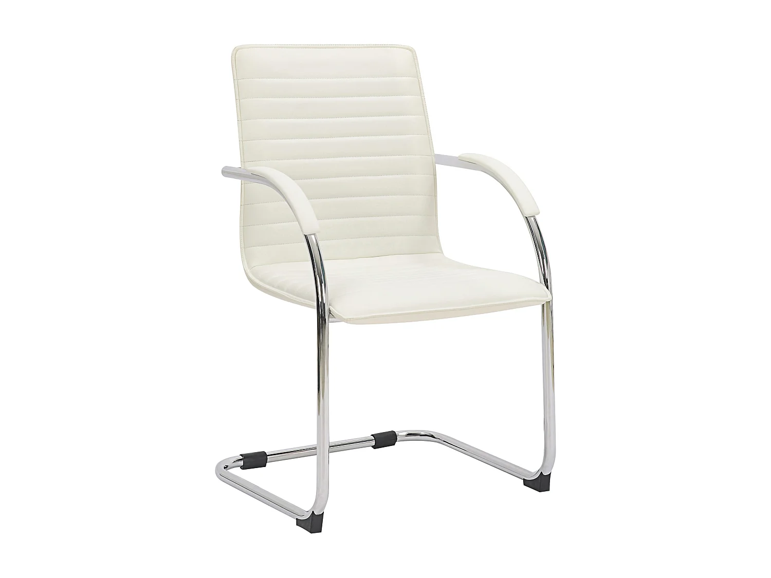 Lot de 2  chaises oscillantes - Similicuir & Antique clair - Blanc - Tira