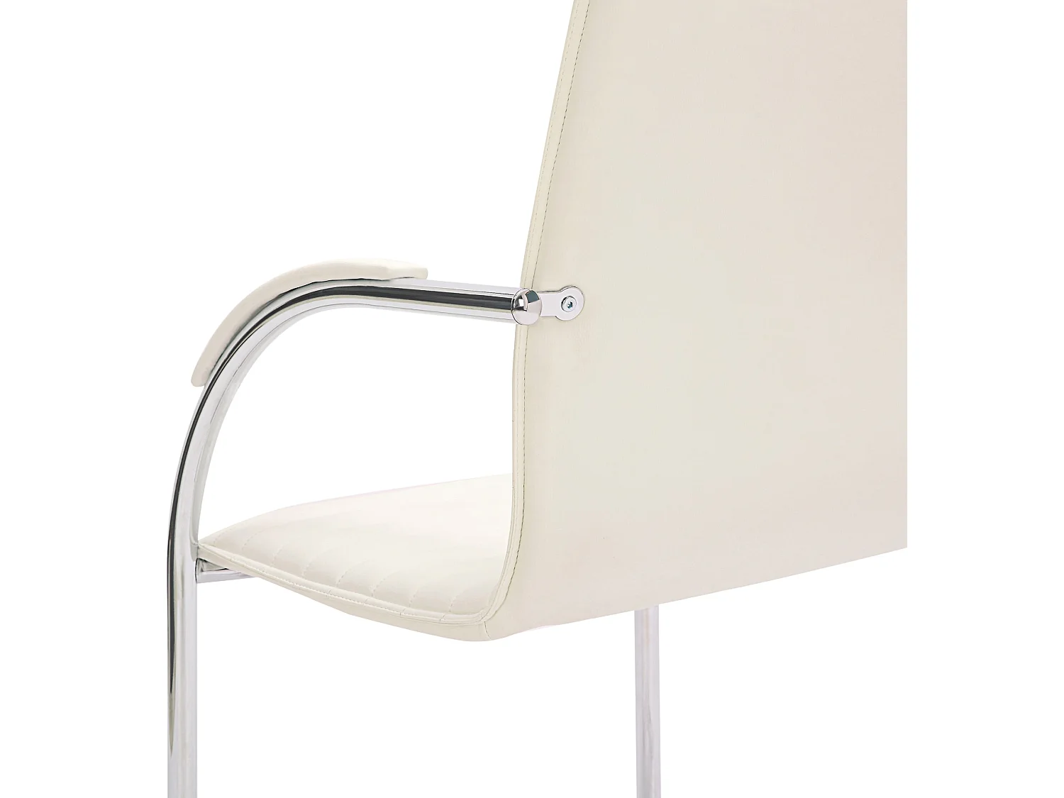 Lot de 2  chaises oscillantes - Similicuir & Antique clair - Blanc - Tira