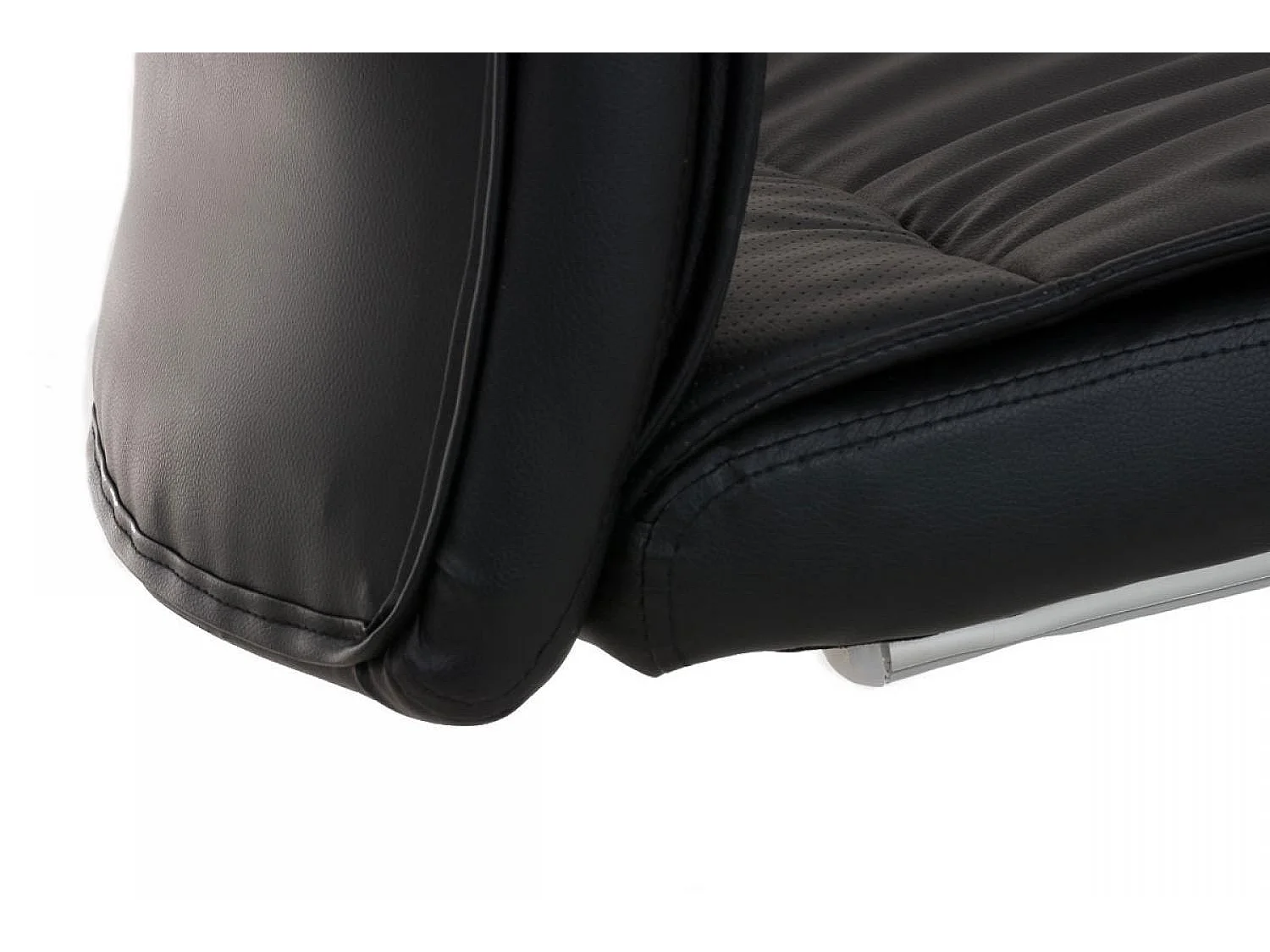 chaises oscillantes - Similicuir & Acier inoxydable - Noir - Caro