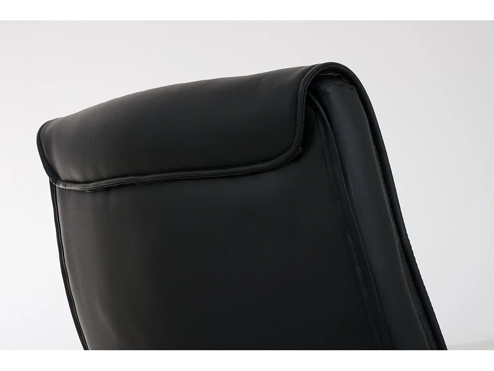 chaises oscillantes - Similicuir & Acier inoxydable - Noir - Caro