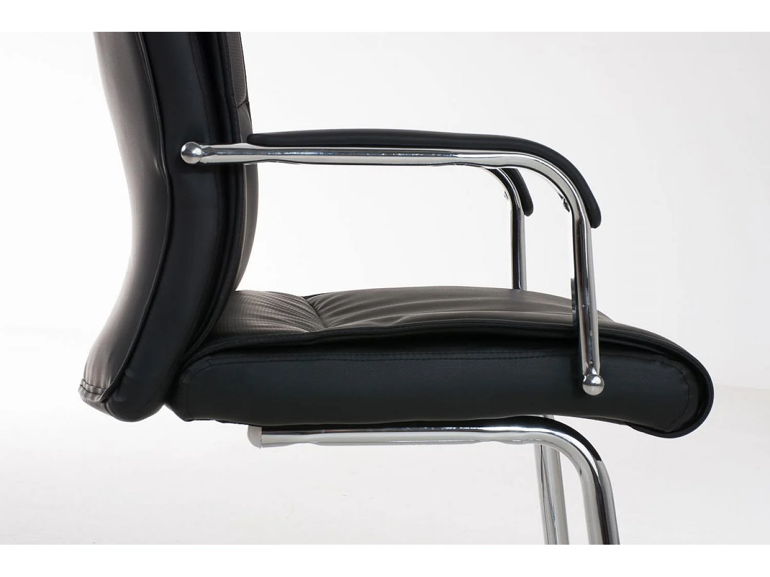 chaises oscillantes - Similicuir & Acier inoxydable - Noir - Caro