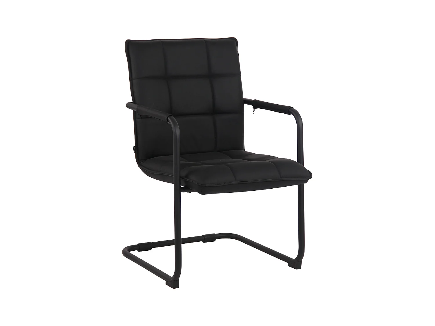 chaises oscillantes - Véritable cuir & Noir - Noir - Gandia