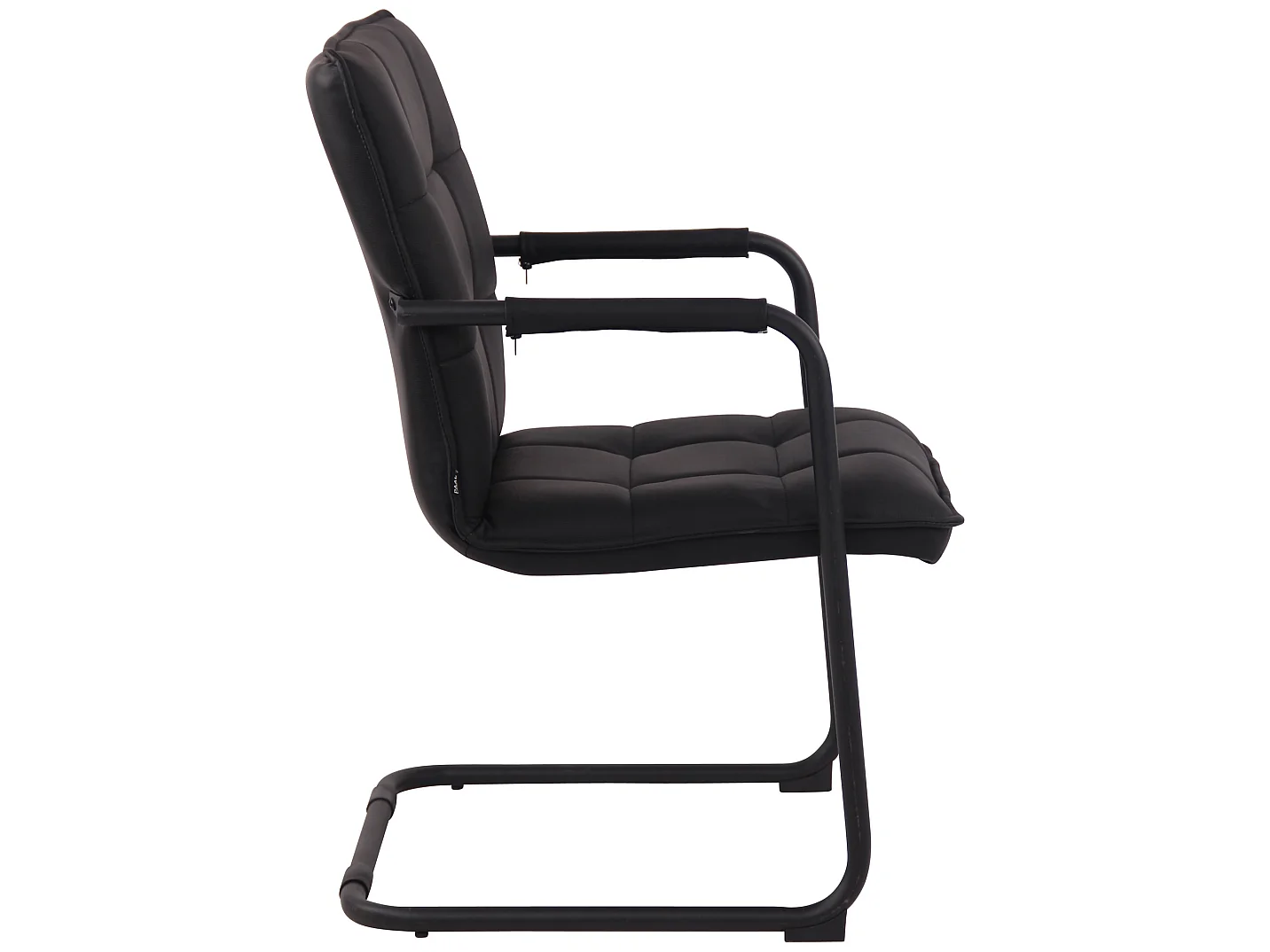 chaises oscillantes - Véritable cuir & Noir - Noir - Gandia