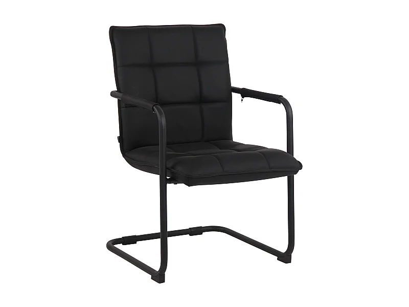 chaises oscillantes - Véritable cuir & Noir - Noir - Gandia