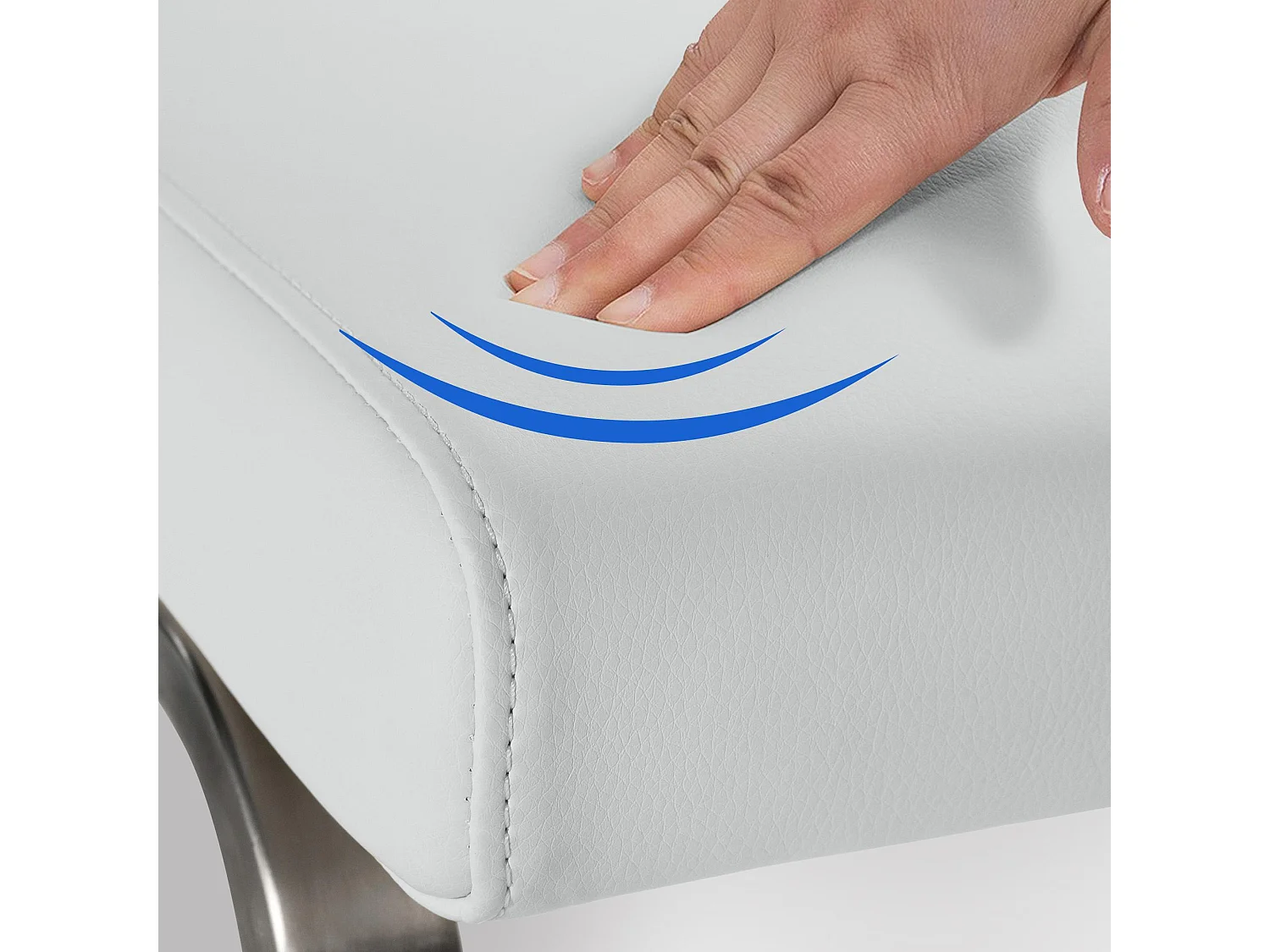 chaises oscillantes - Similicuir - Blanc - Belfort