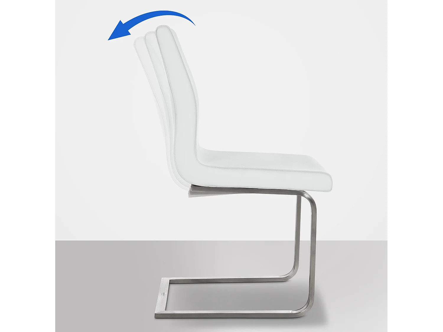 chaises oscillantes - Similicuir - Blanc - Belfort