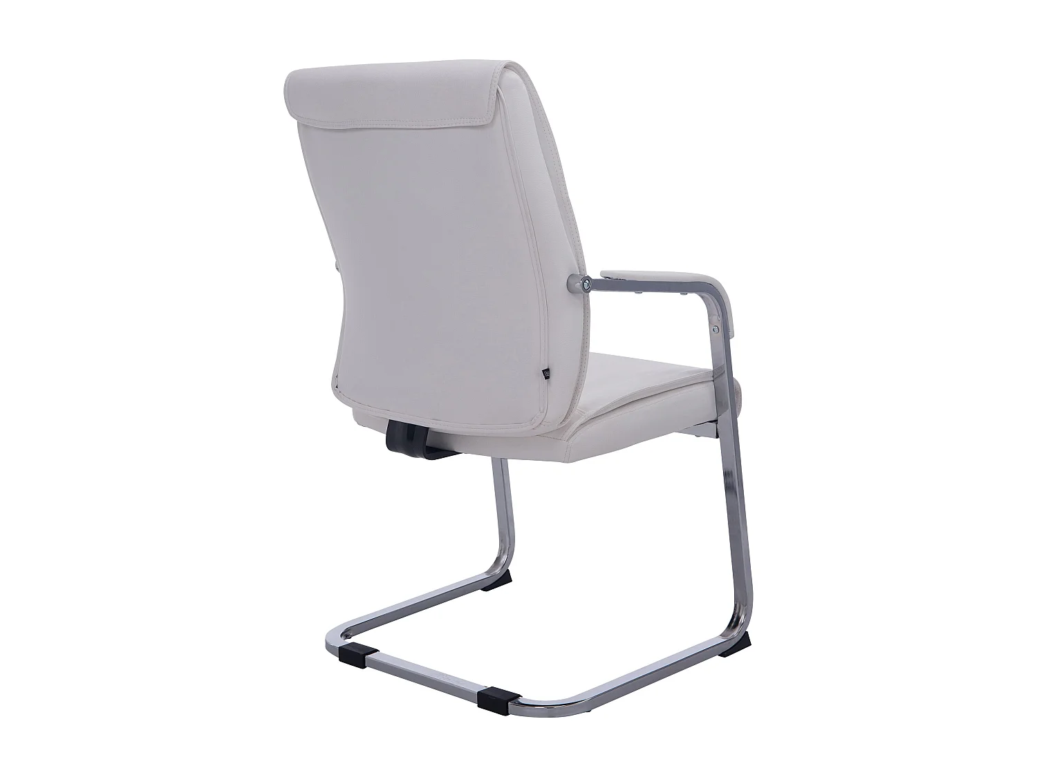 Freischwinger Stuhl - Kunstleder & weiß - weiß - XL Anubis