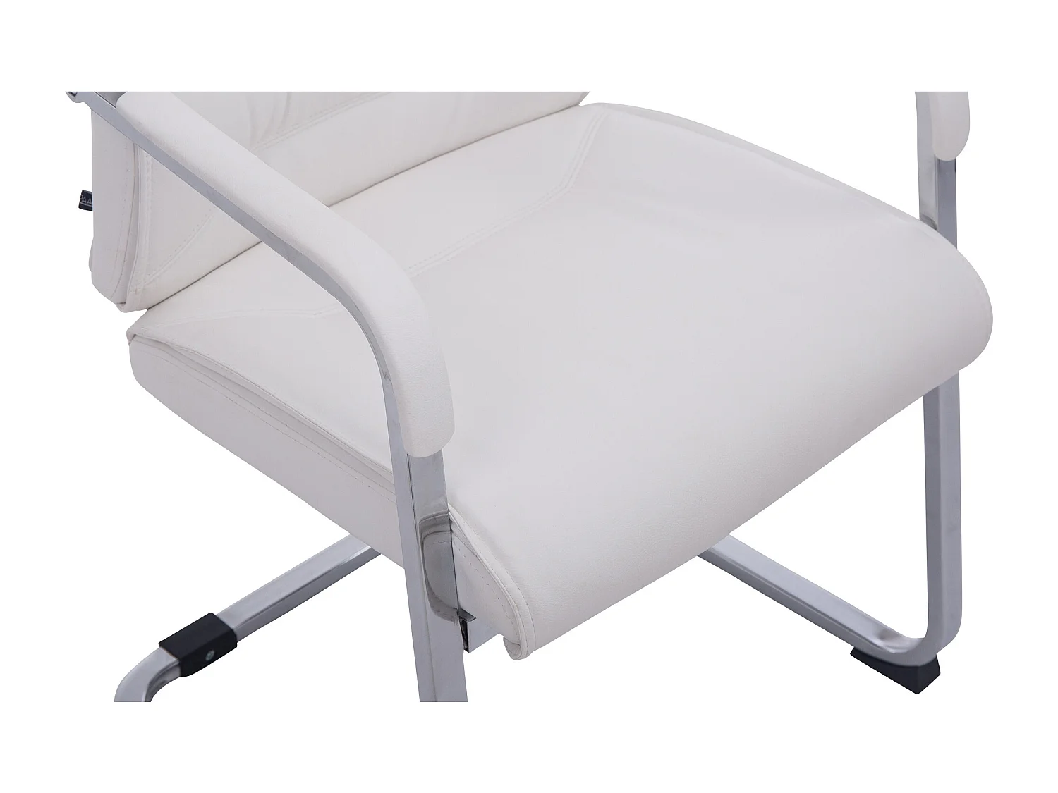 Freischwinger Stuhl - Kunstleder & weiß - weiß - XL Anubis