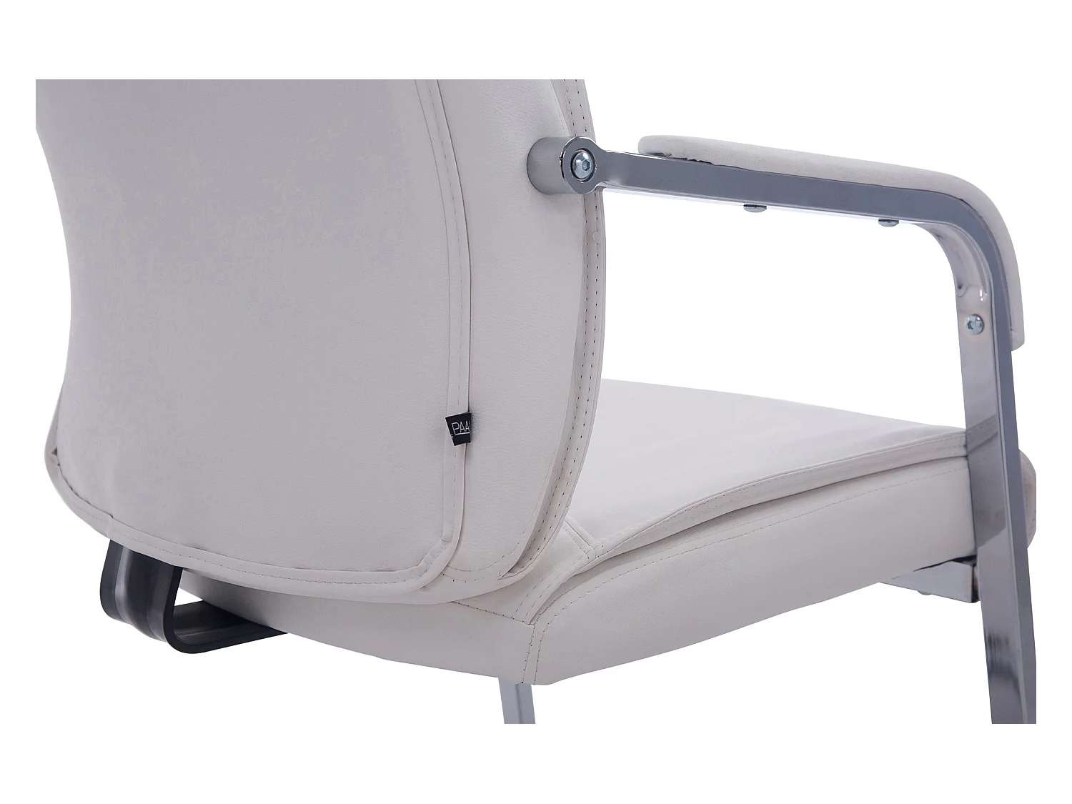 Freischwinger Stuhl - Kunstleder & weiß - weiß - XL Anubis