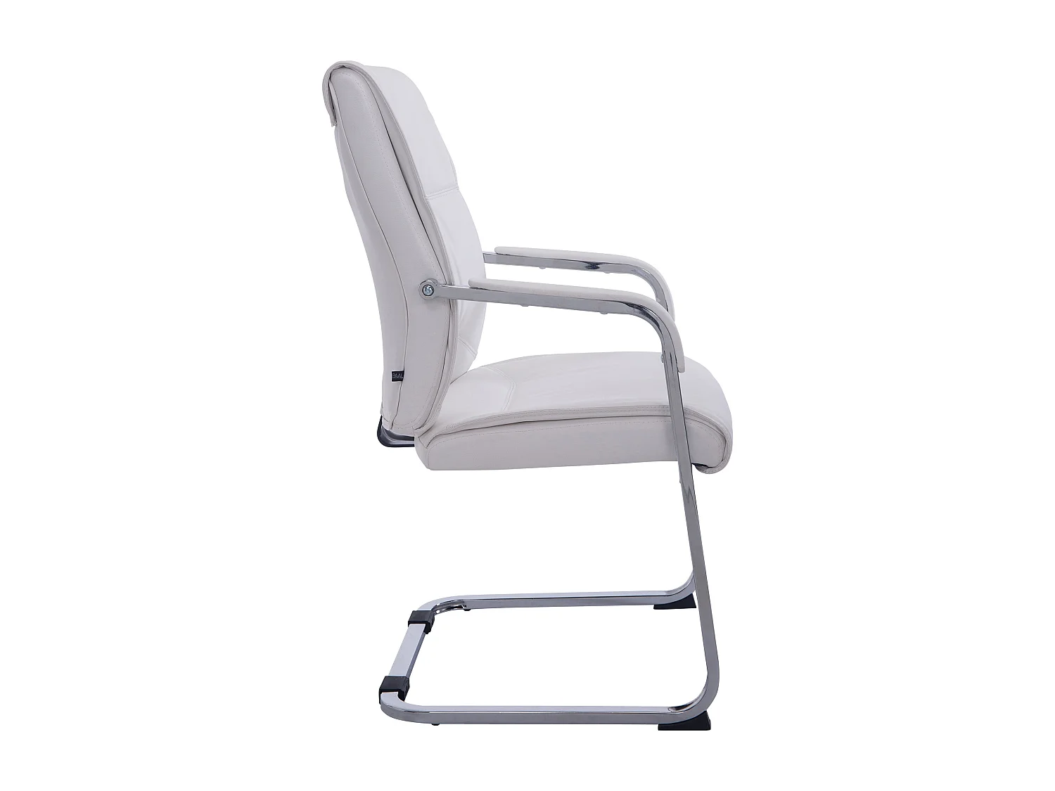 Freischwinger Stuhl - Kunstleder & weiß - weiß - XL Anubis