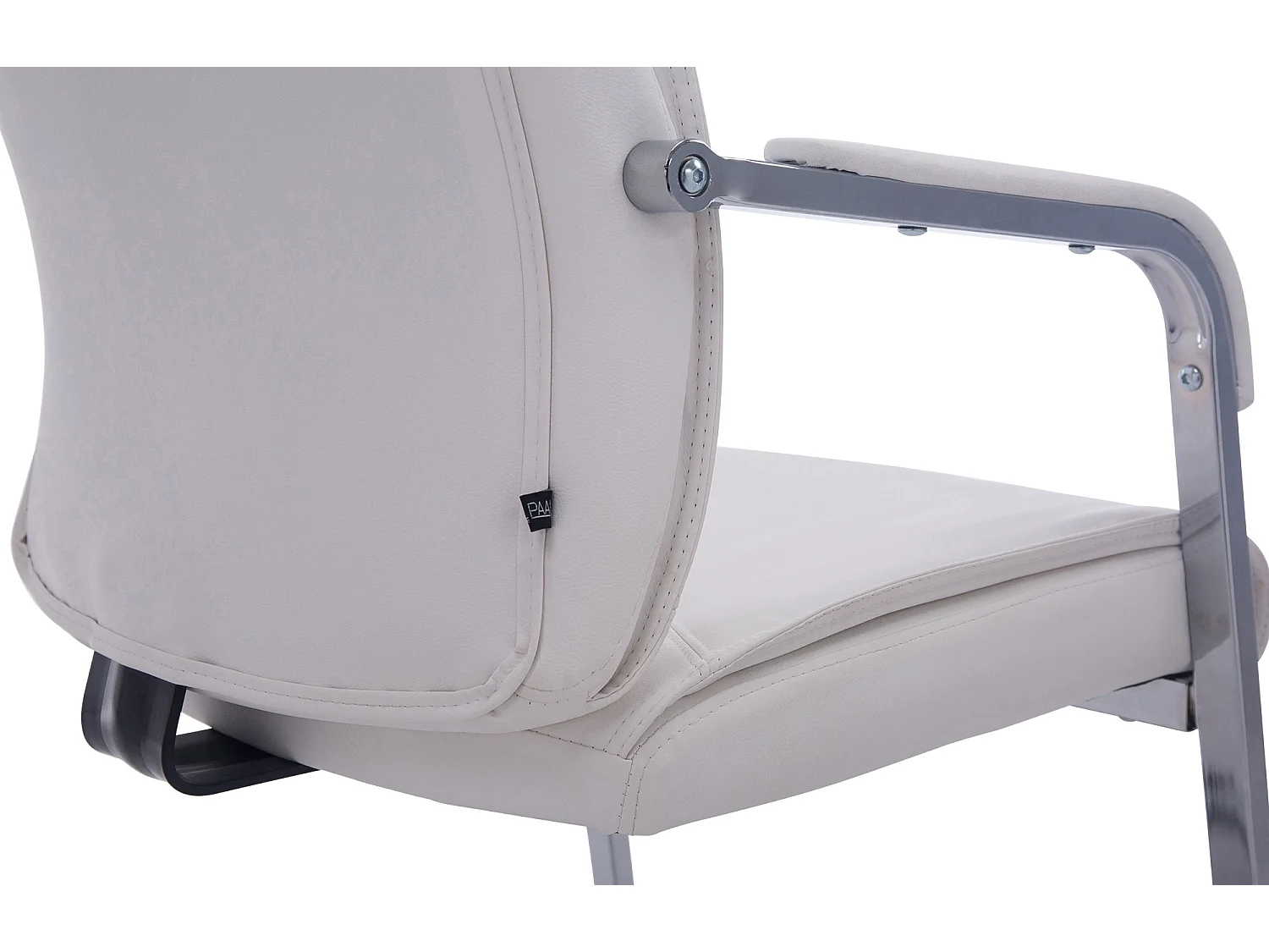 Freischwinger Stuhl - Kunstleder & weiß - weiß - XL Anubis