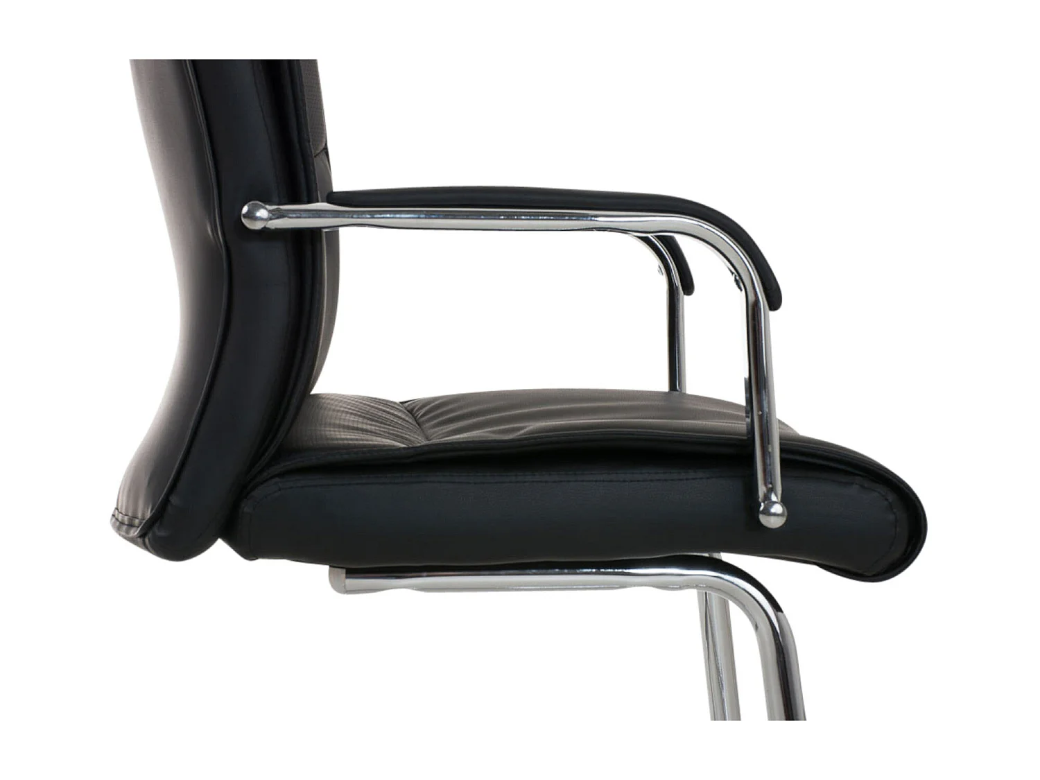 Lot de 2  chaises oscillantes - Similicuir & Nature - Noir - Caro