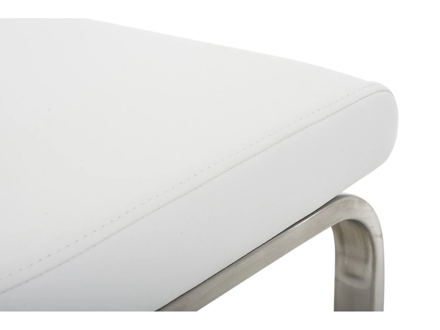 Lot de 2  chaises oscillantes - Similicuir - Blanc - Belfort