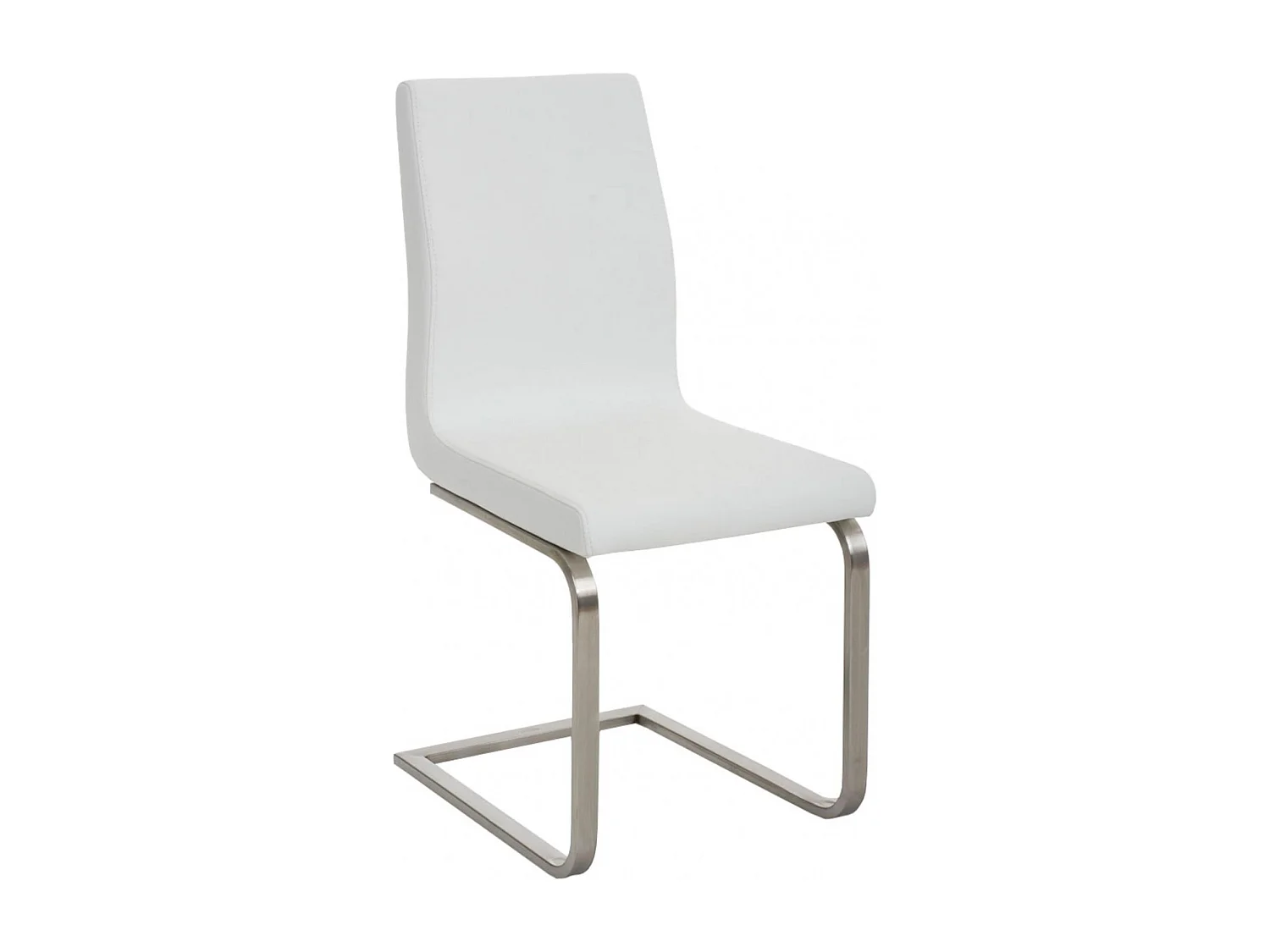 Lot de 2  chaises oscillantes - Similicuir - Blanc - Belfort