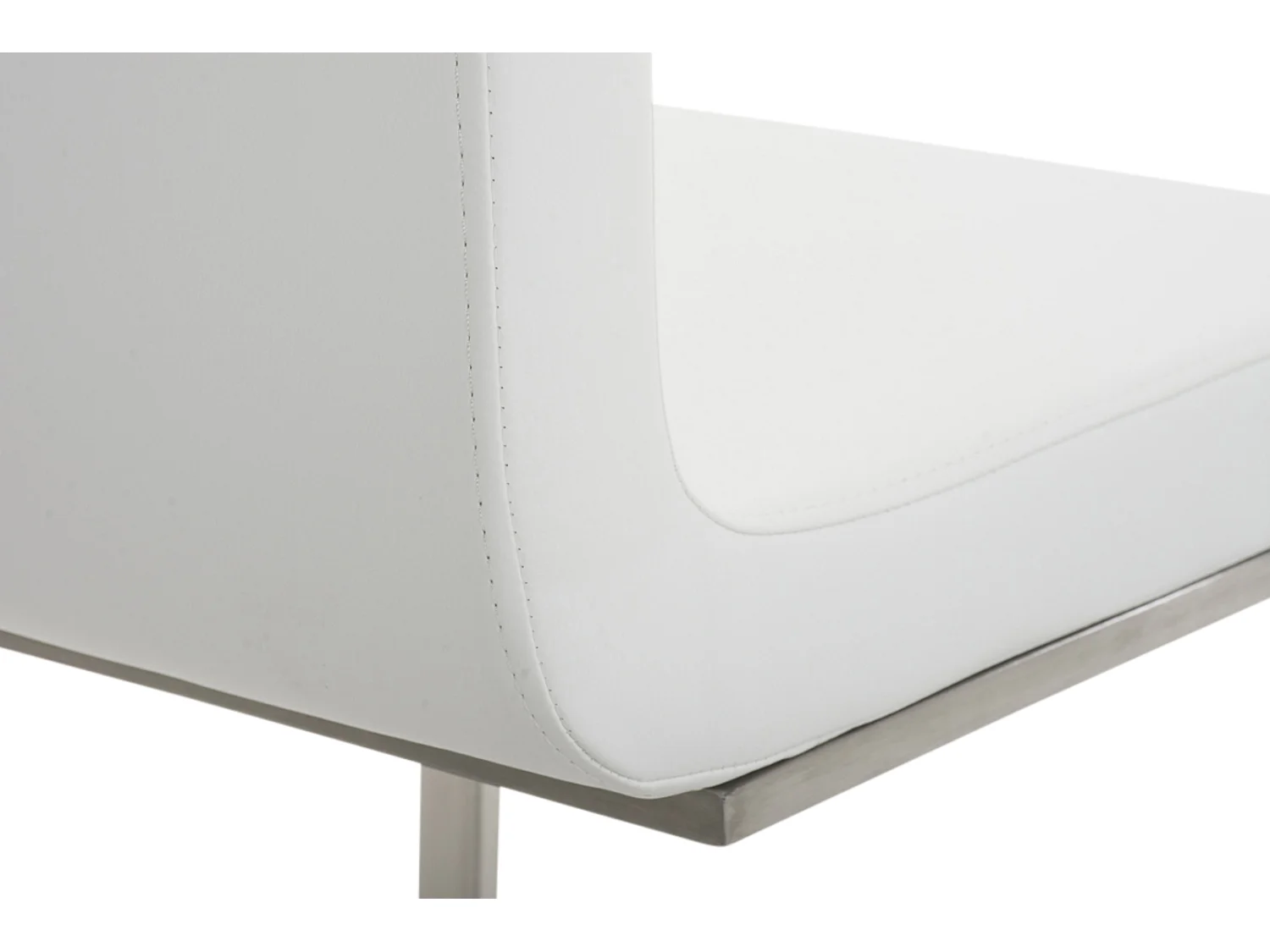 Lot de 2  chaises oscillantes - Similicuir - Blanc - Belfort