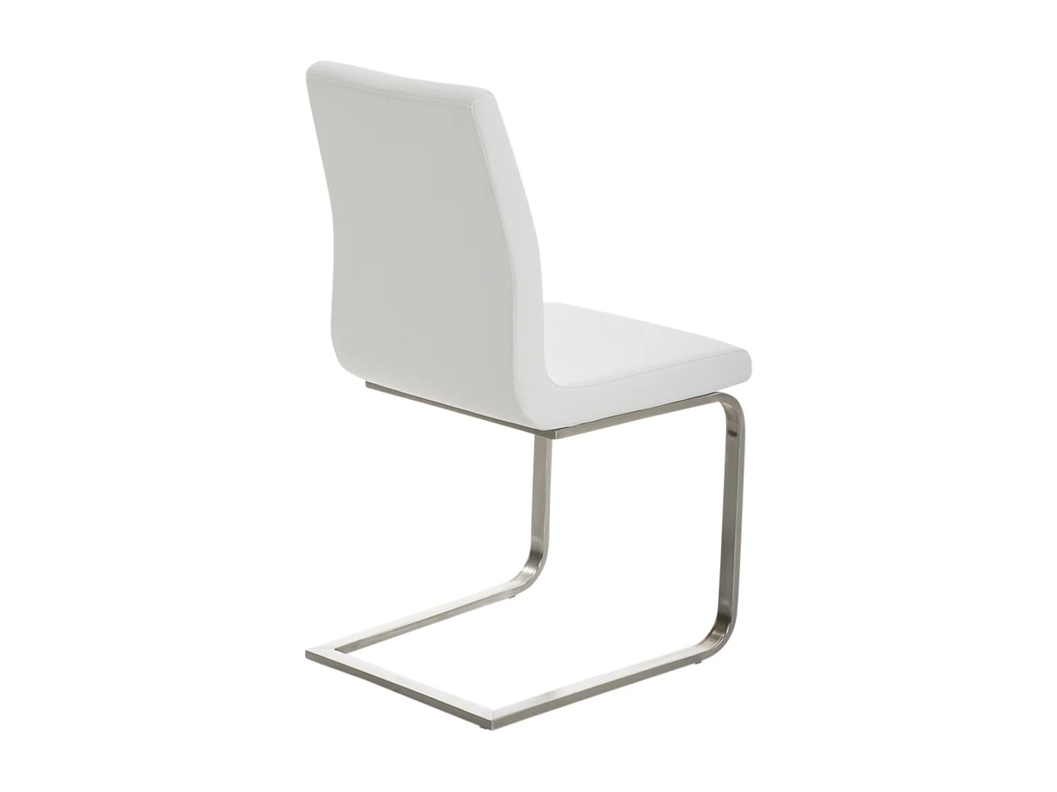 Lot de 2  chaises oscillantes - Similicuir & Noir - Blanc - Belfort
